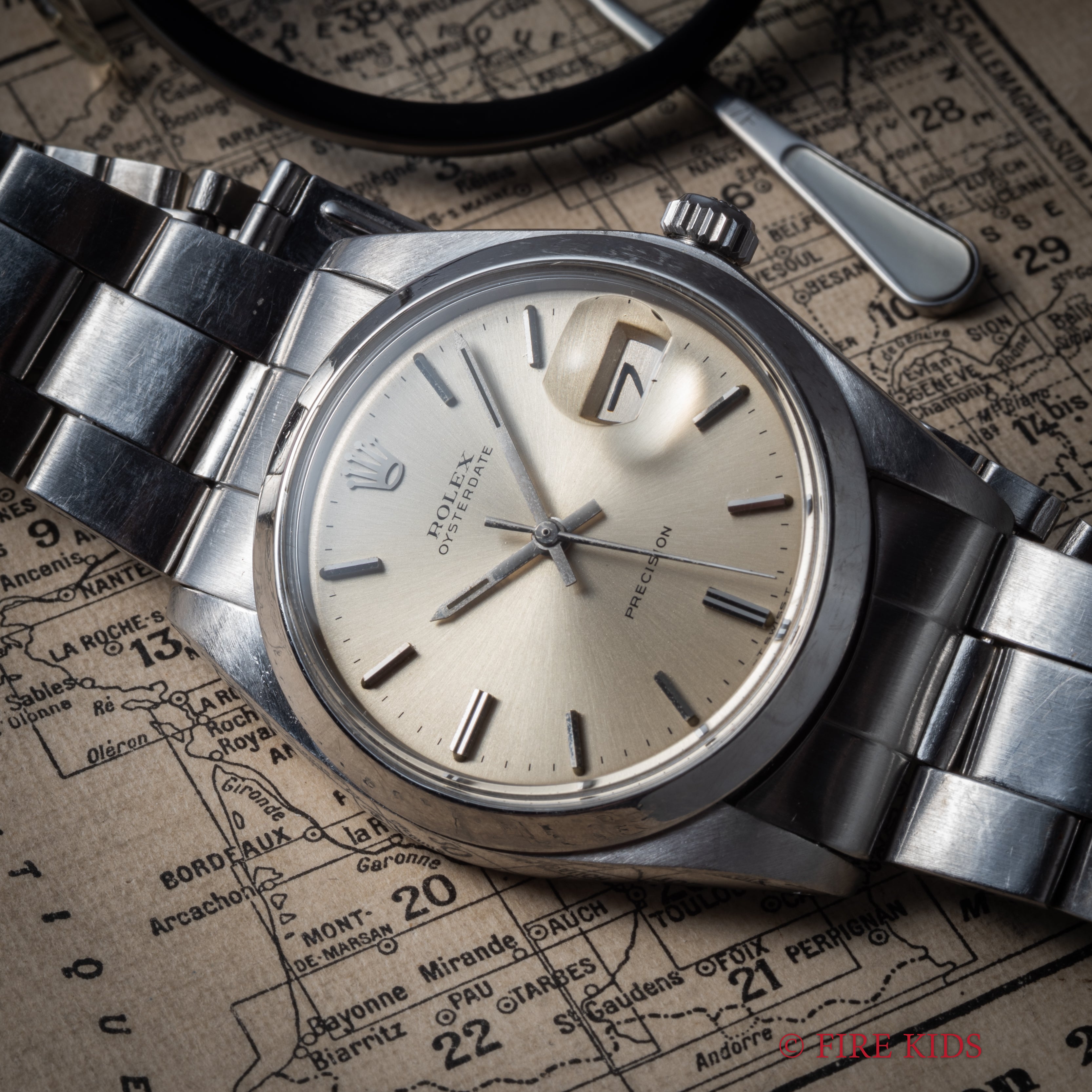 ロレックス オイスターデイト 1971年製 Ref.6694 シルバーダイヤル 手巻 純正巻きブレス