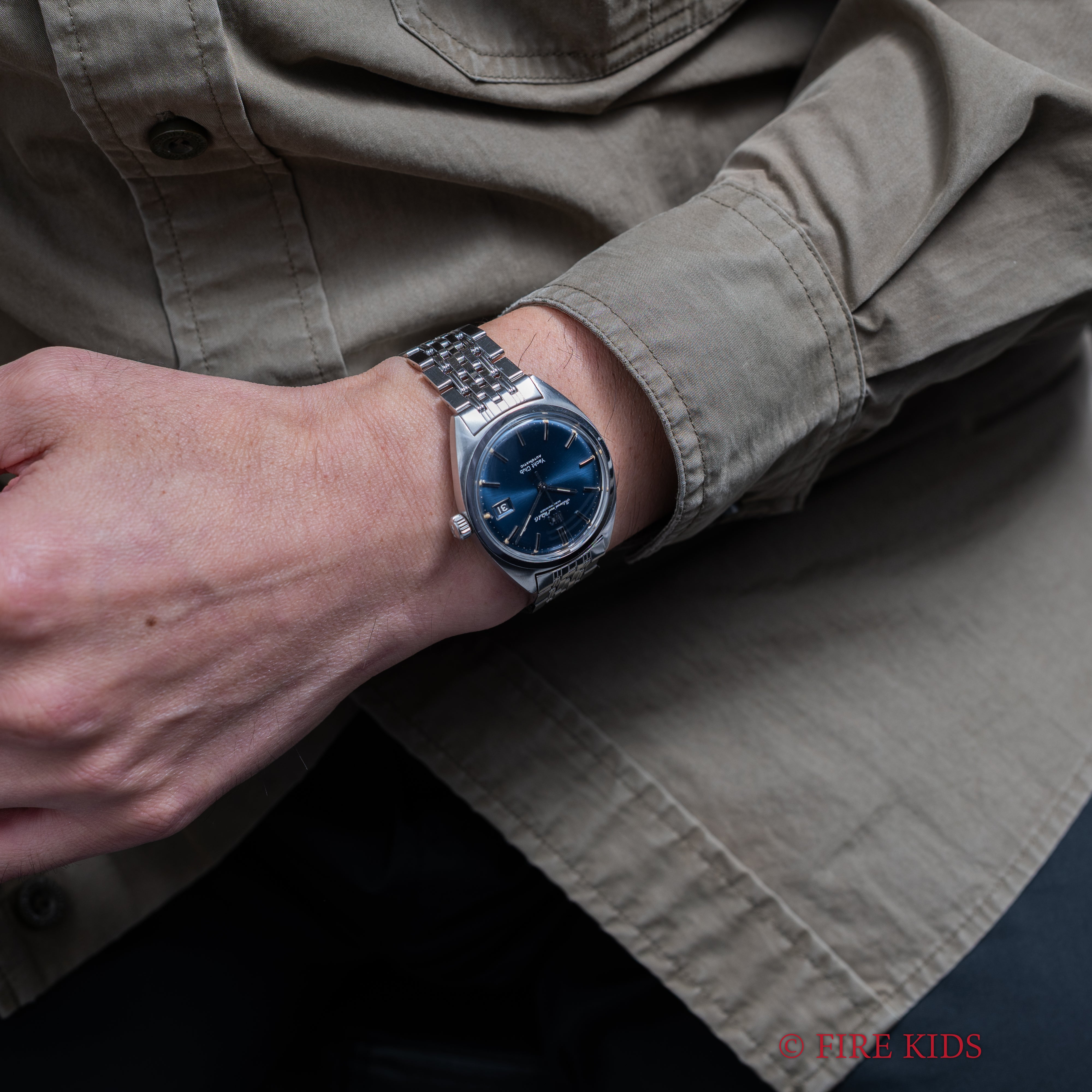 IWC ヨットクラブ 1968年製 ブルーダイヤル Cal.8541 ペラトン式自動巻き 純正ジュビリーブレス