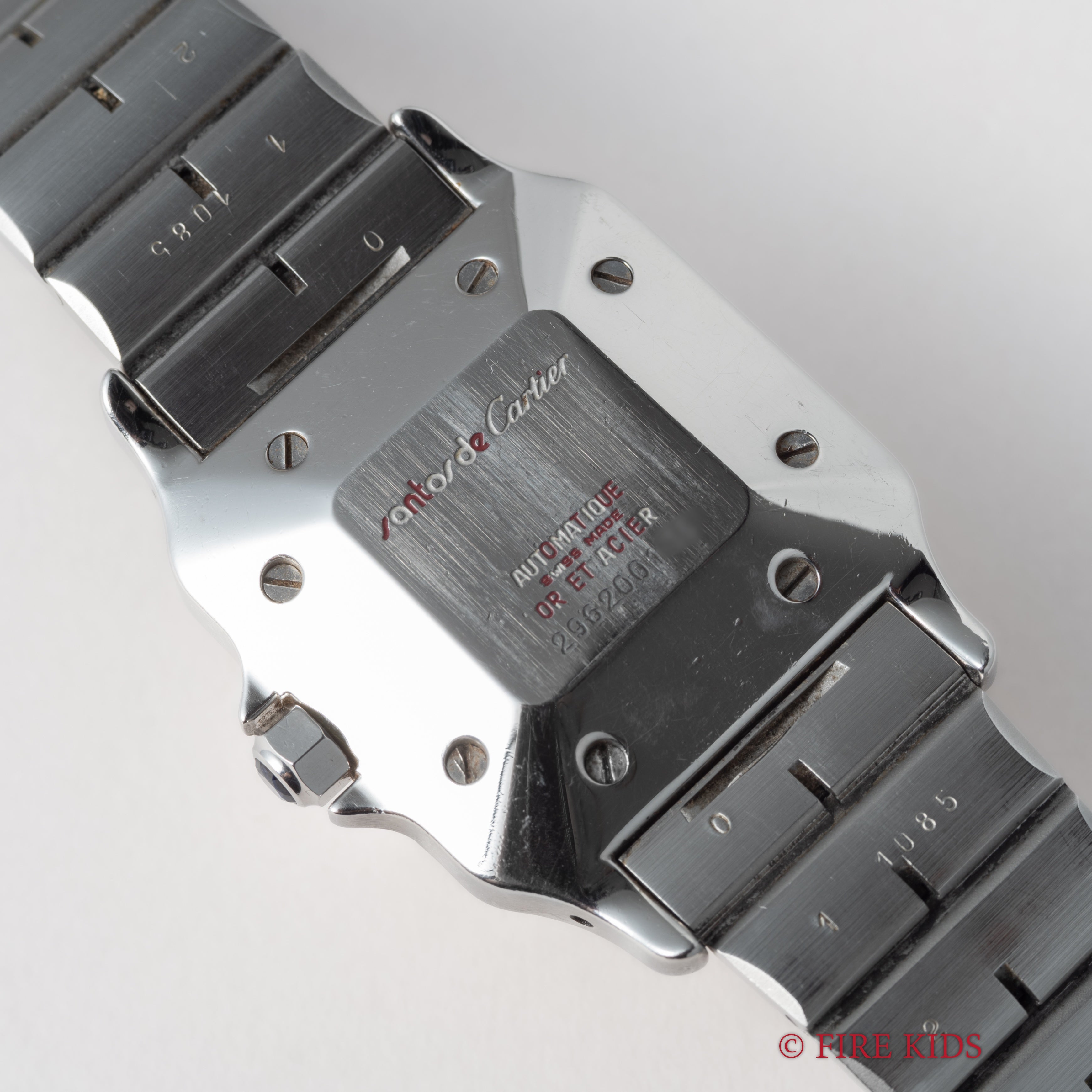 カルティエ サントス LMサイズ コンビ 自動巻き 1980年代製 ホワイトローマンダイヤル