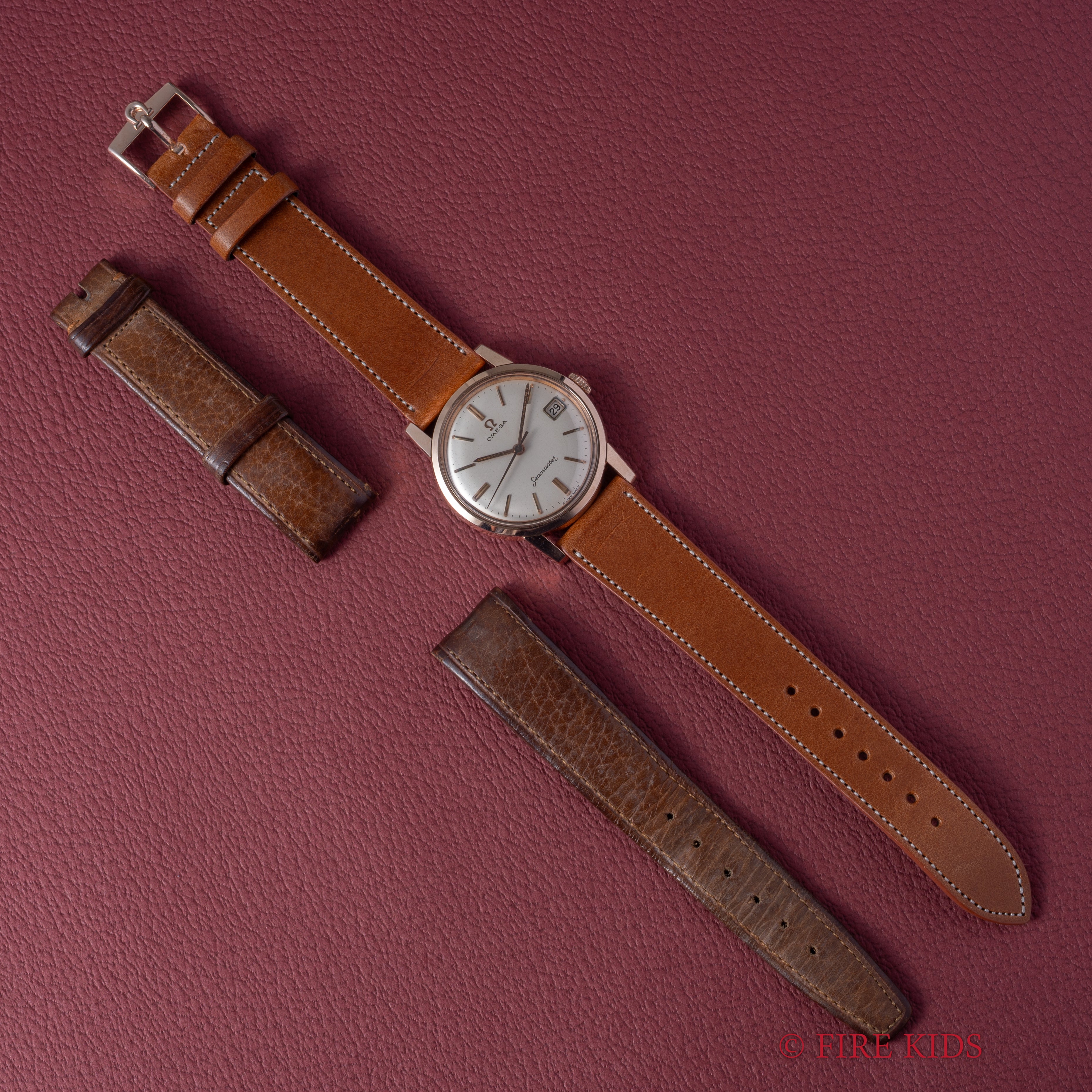 オメガ シーマスター PGFケース Ref.14384 61SC 1961年製 Cal.610 手巻き 箱、純正尾錠、純正革ベルト付き