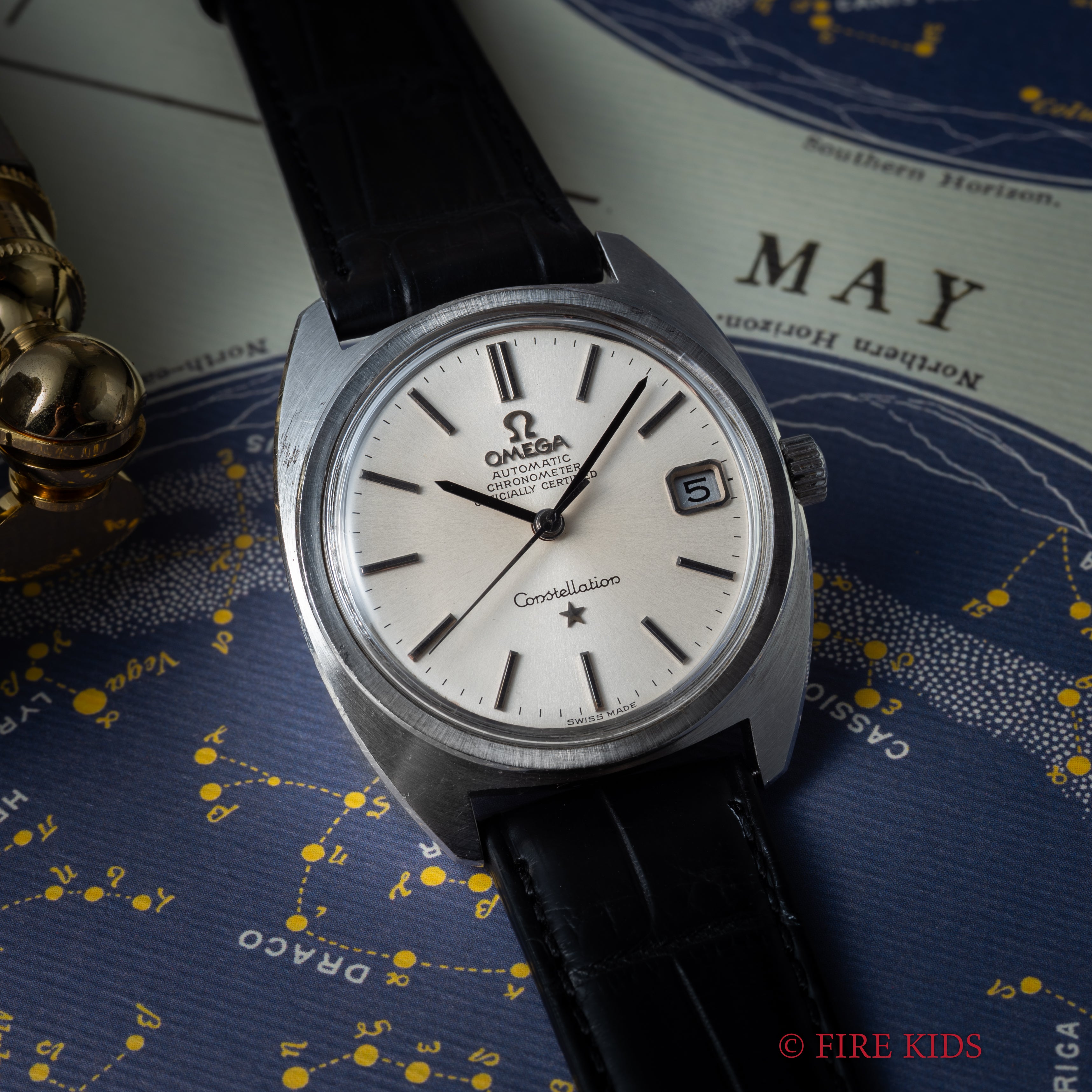 オメガ コンステレーション 1971年製 Ref.168.017 ジェンタ クロノメーター Cal.564 自動巻き 箱、純正尾錠付き