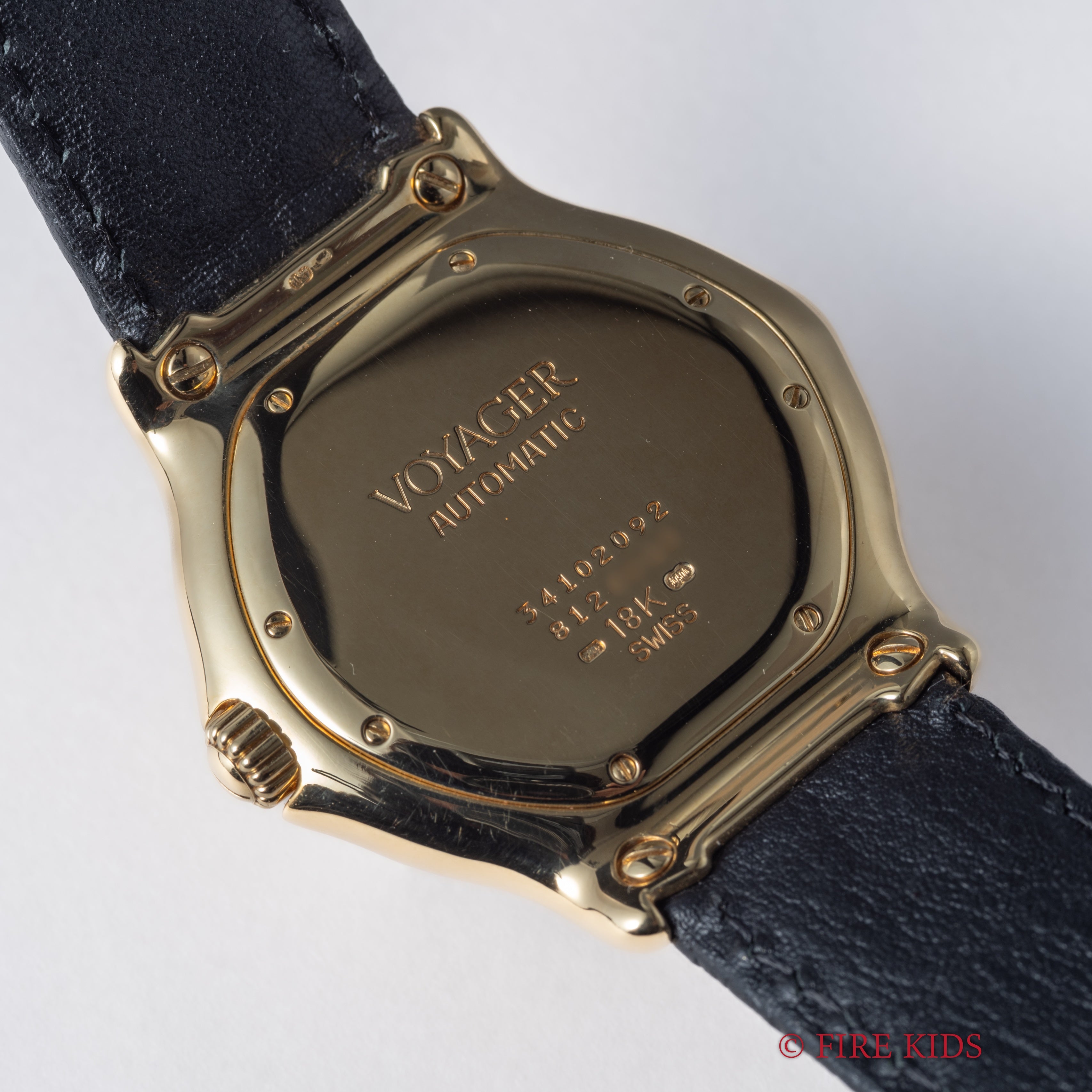 エベル ボイジャー ワールドタイム 自動巻 18金無垢 1993年発行ギャラ付 純正金無垢Dバックル付