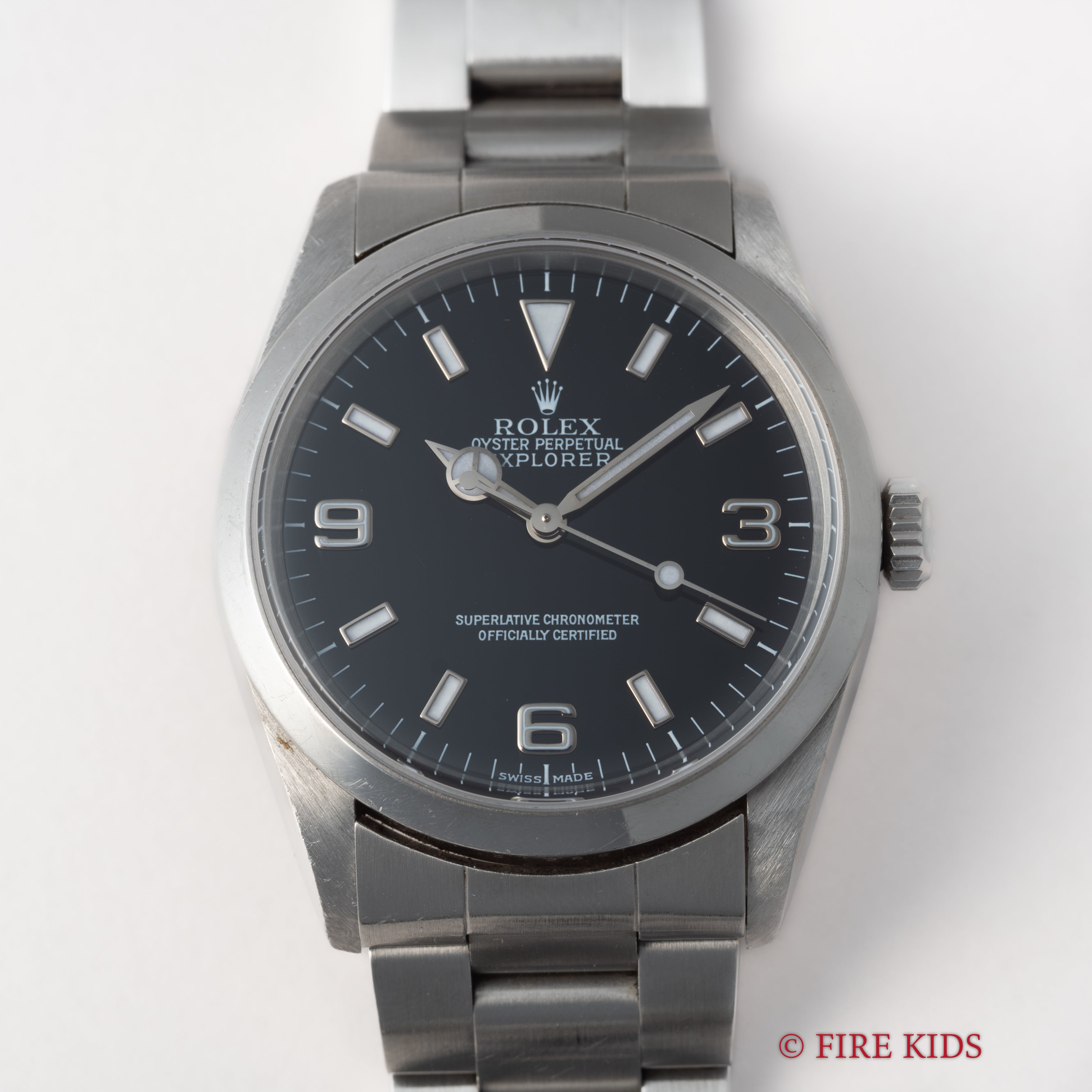 ロレックス エクスプローラー 2000年製 Ref.14270 P番 Cal.3000 自動巻 純正オイスターブレス 箱、ギャラ付き