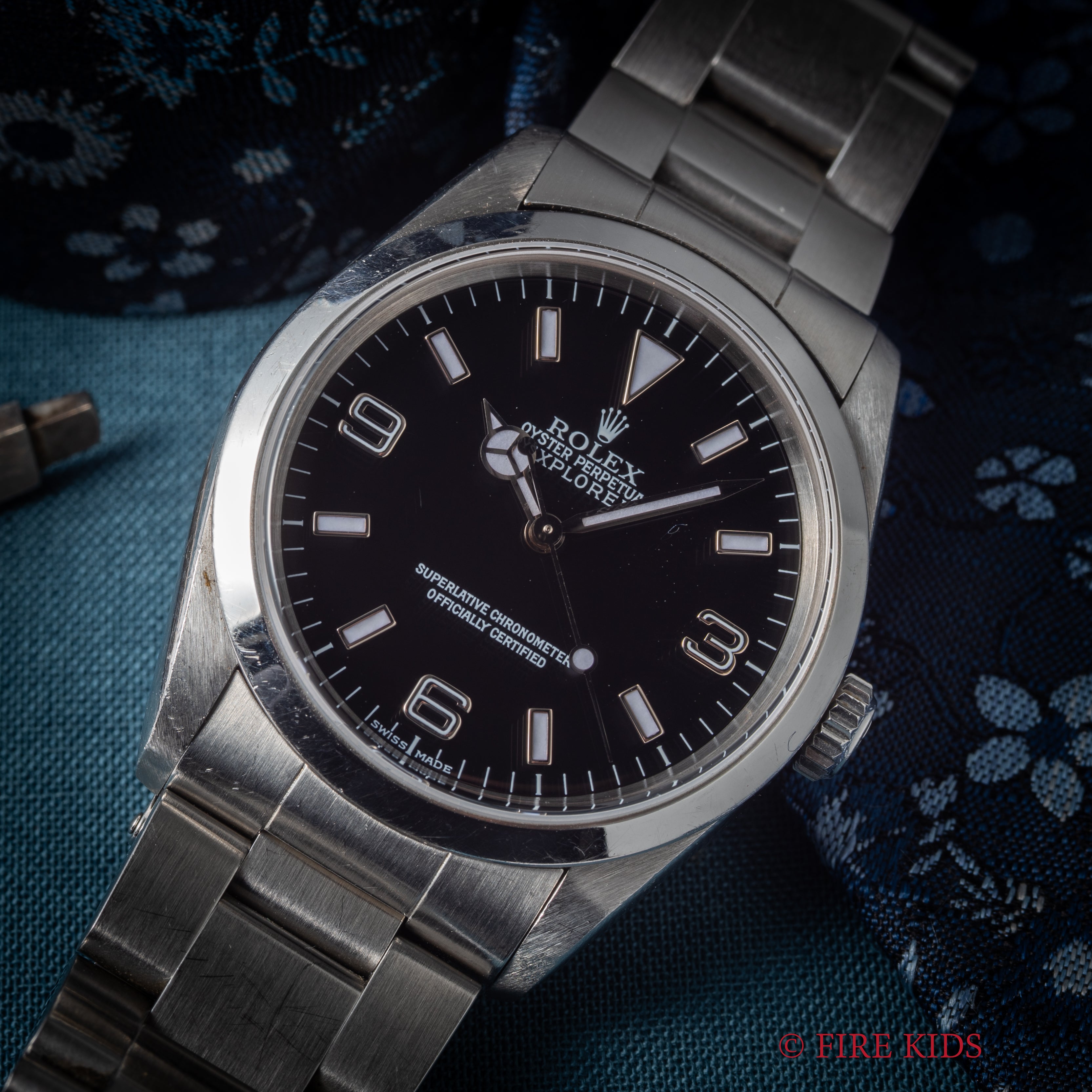 ロレックス エクスプローラー 2000年製 Ref.14270 P番 Cal.3000 自動巻 純正オイスターブレス 箱、ギャラ付き