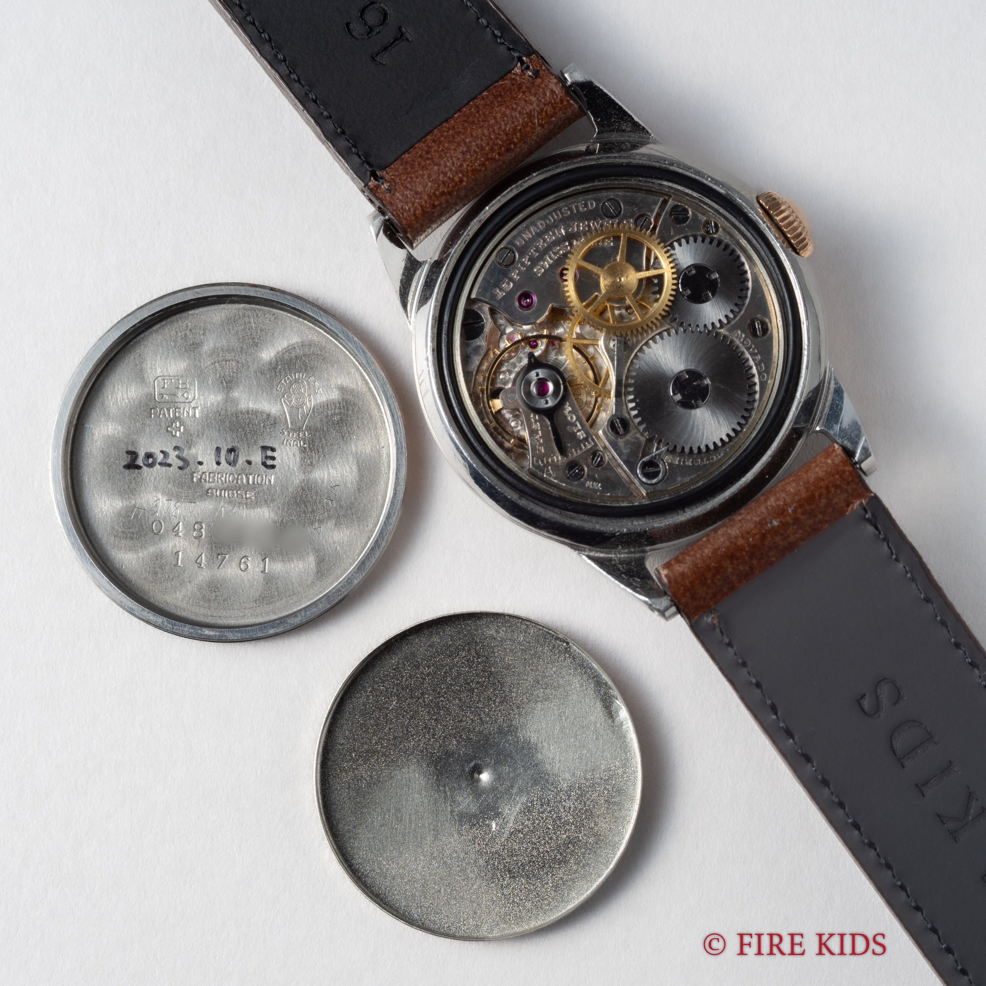 モバード ピンクゴールド コンビ フランソワボーゲル社ケース 1940年代製