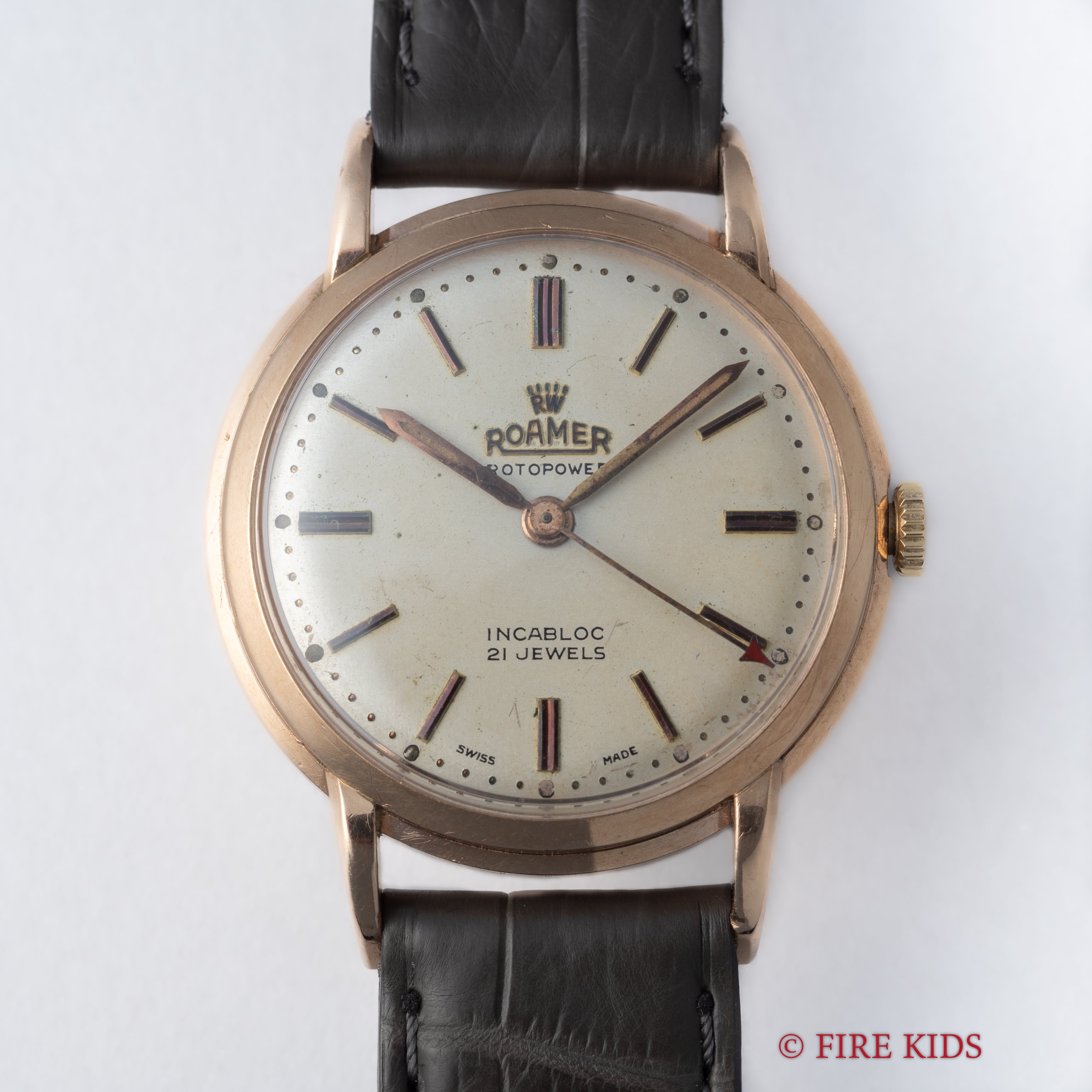 ローマー 9金無垢イングランドケース 1968年製 自動巻 スイス製