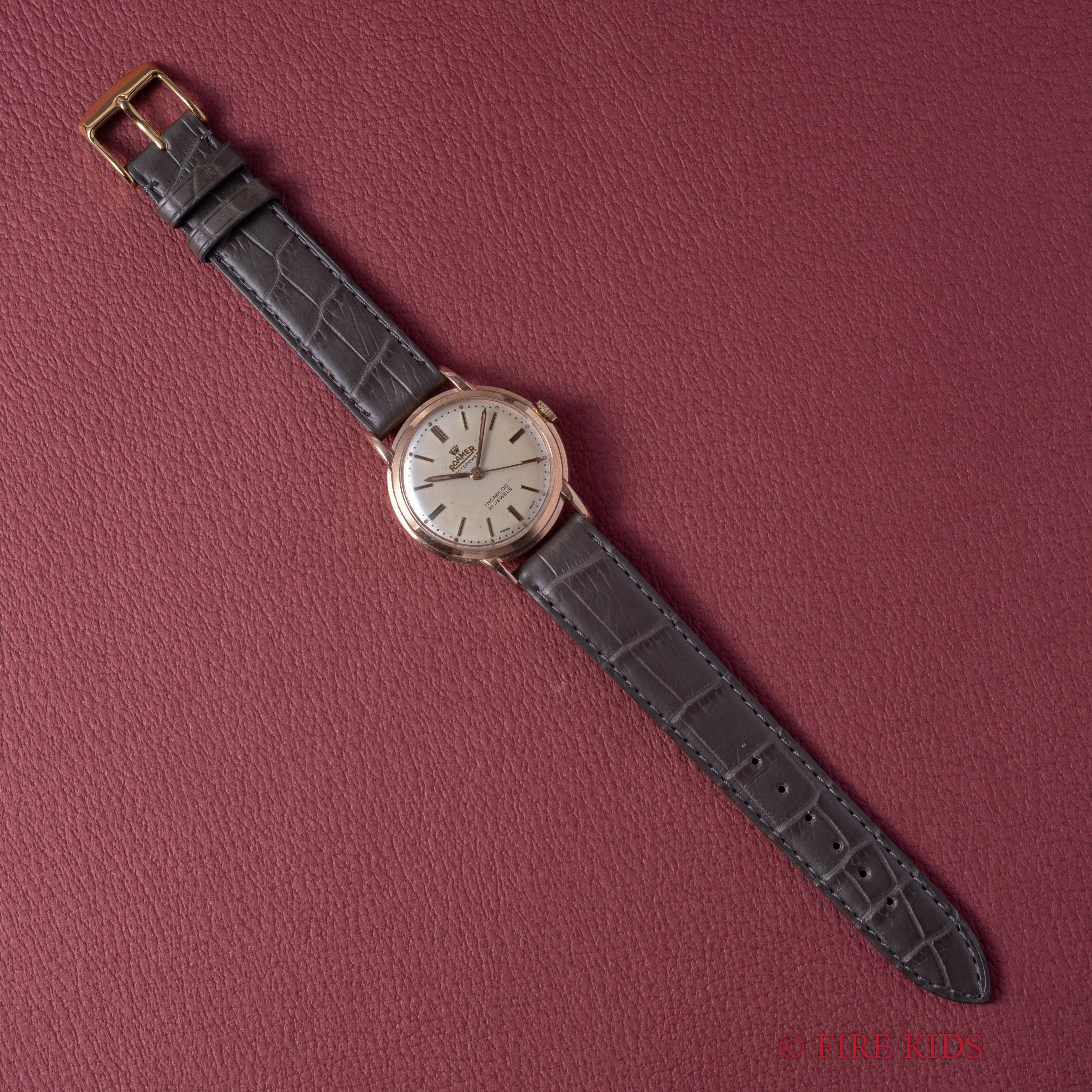 ローマー 9金無垢イングランドケース 1968年製 自動巻 スイス製