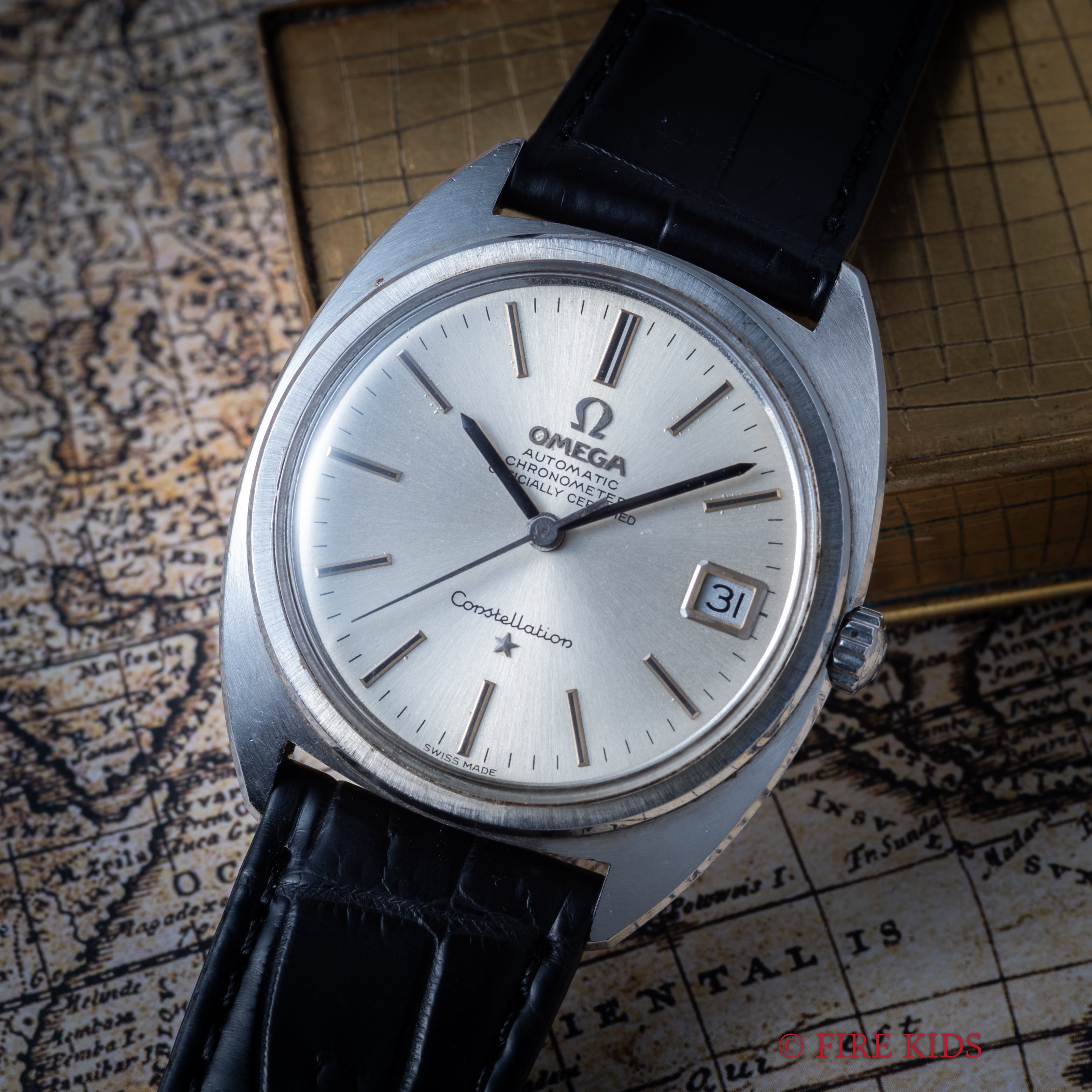 オメガ コンステレーション 1969年製 Ref.168.017 ジェンタ クロノメーター自動巻 Cal.564 純正尾錠付