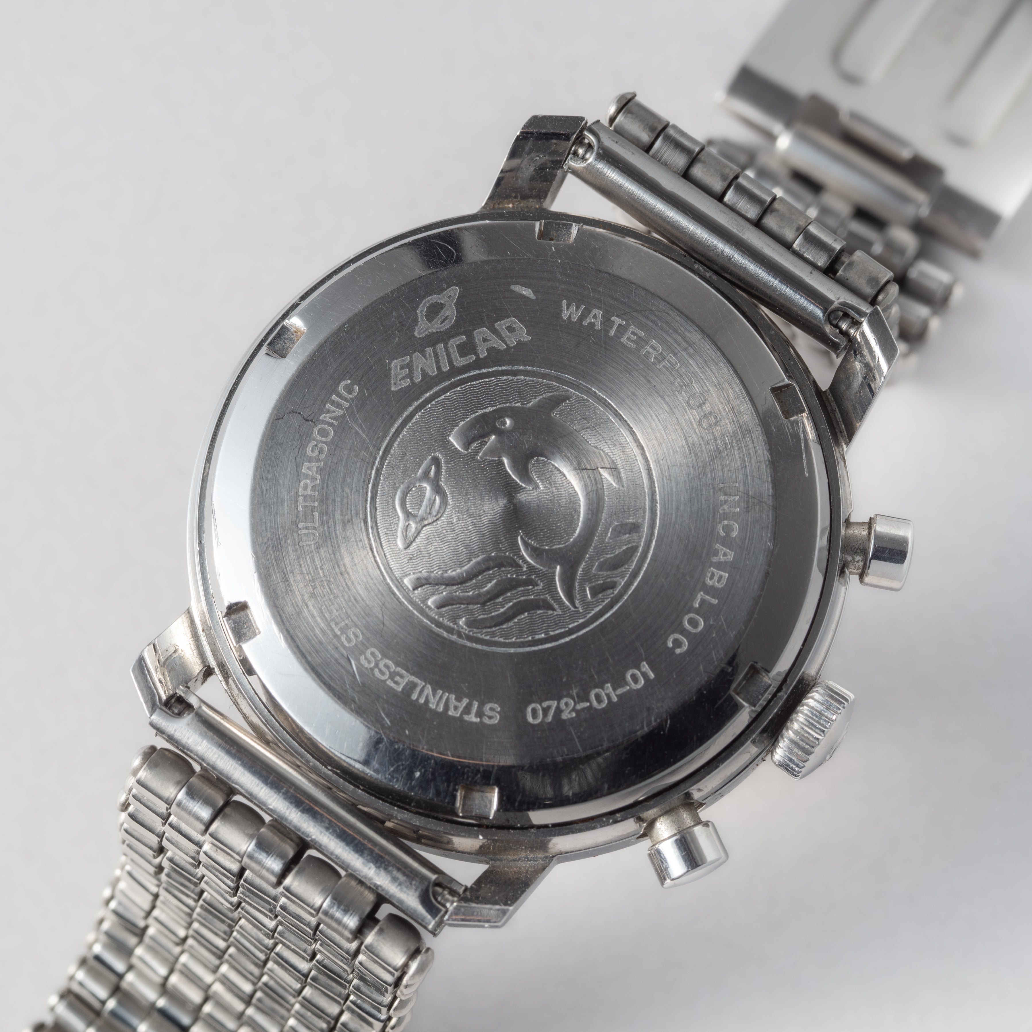 エニカ バルジュー72搭載クロノグラフ ガルニクス 1960年代製 手巻 社外ライスブレス