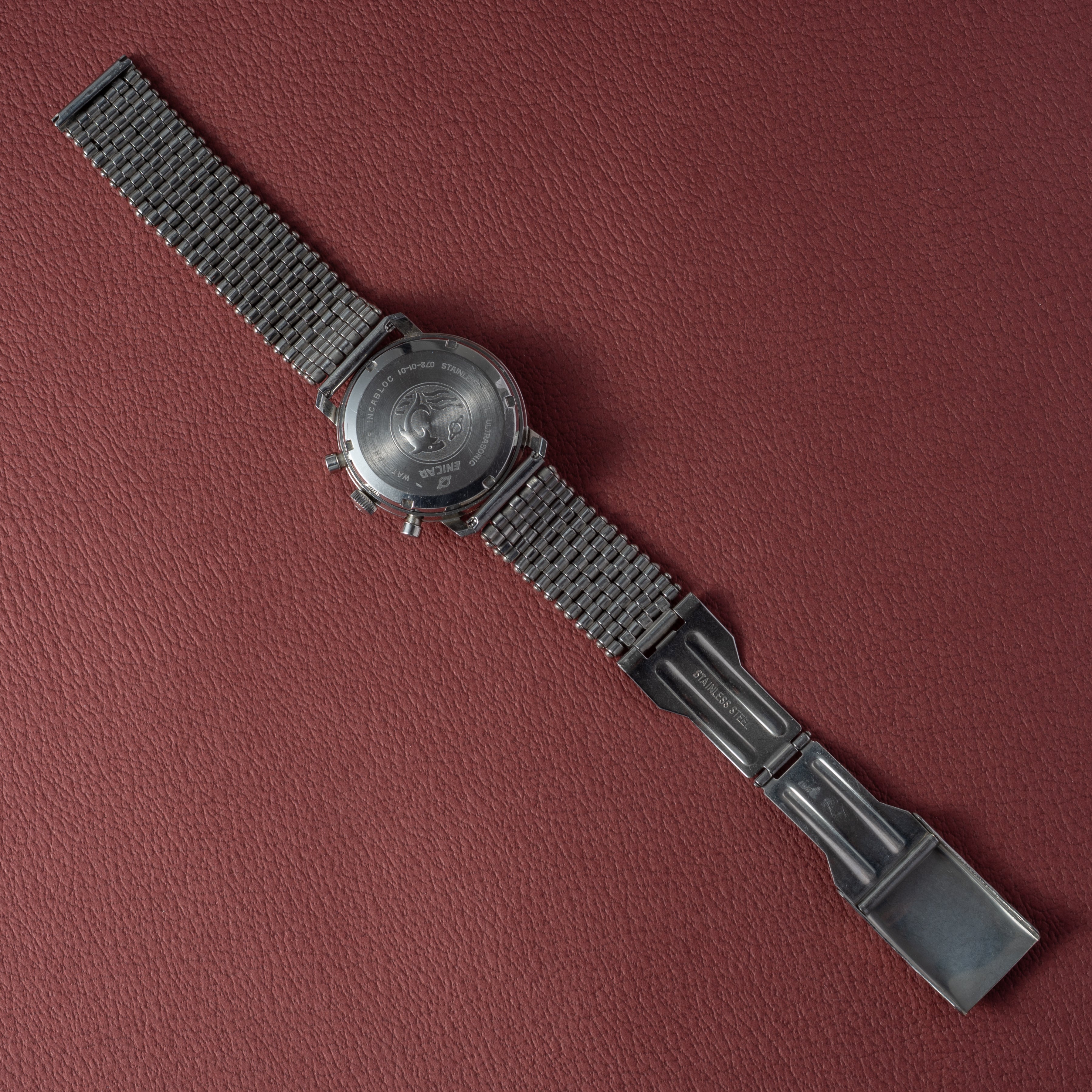 エニカ バルジュー72搭載クロノグラフ ガルニクス 1960年代製 手巻 社外ライスブレス