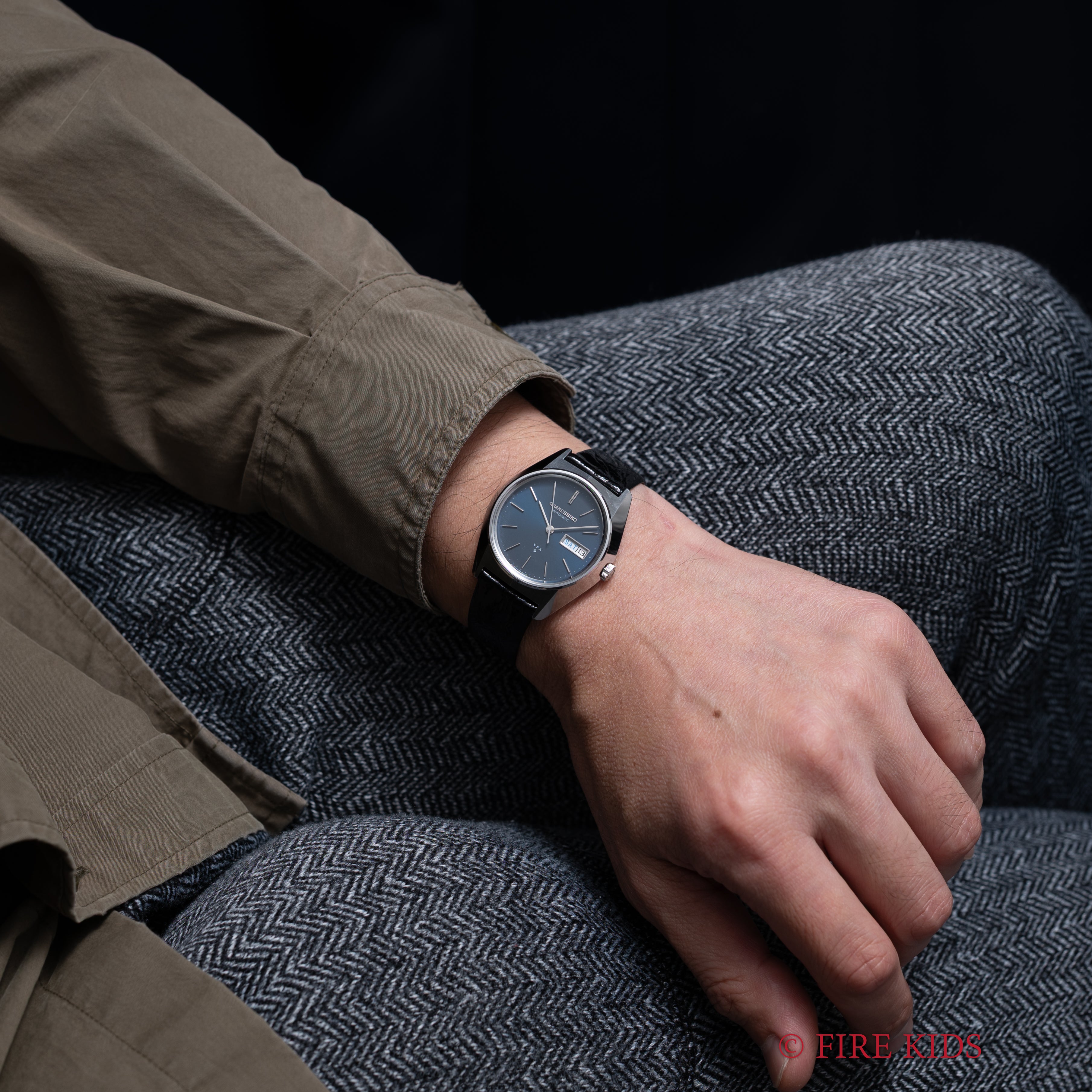 グランドセイコー VFA 1973年製 Ref.6186-8000-G 10振動 自動巻 ダークブルーダイヤル 純正尾錠