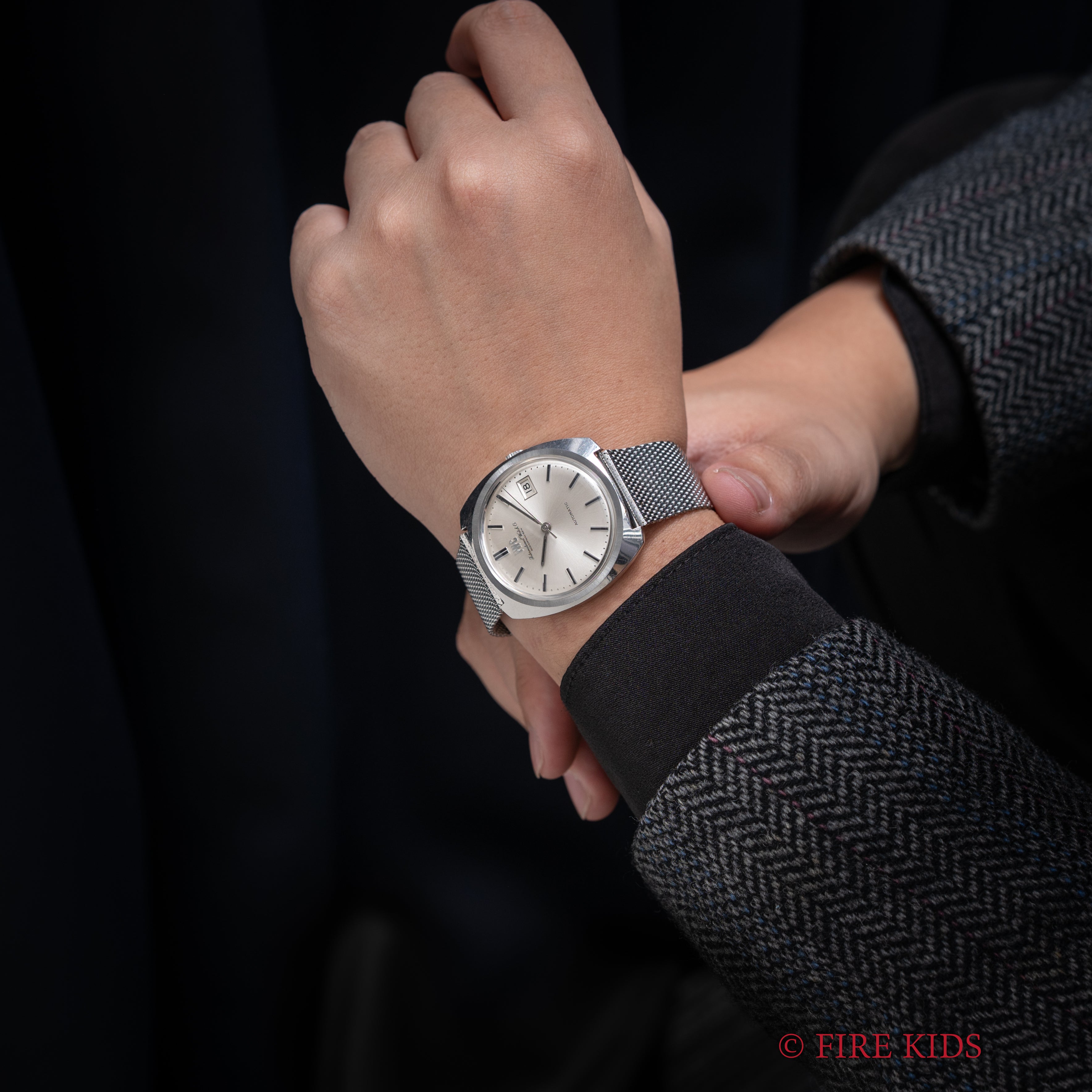 IWC 1971年製 Ref.814AD クッションケース ペラトン式自動巻き Cal.8541B 純正メッシュブレス