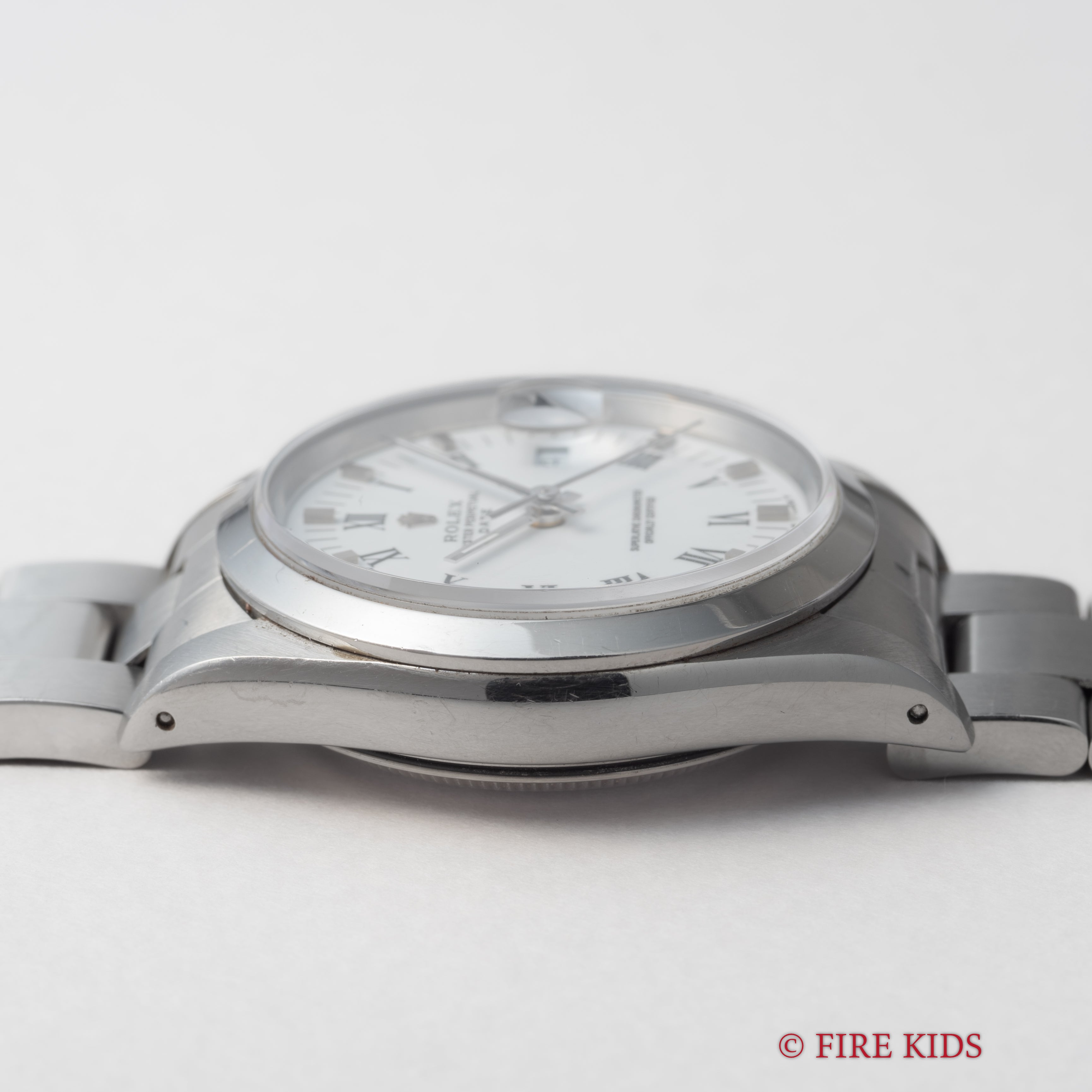 ロレックス 1989~1990年製 ホワイトローマンダイヤル オイスターパーペチュアルデイト Ref.15200 ギャラ、タグ付き