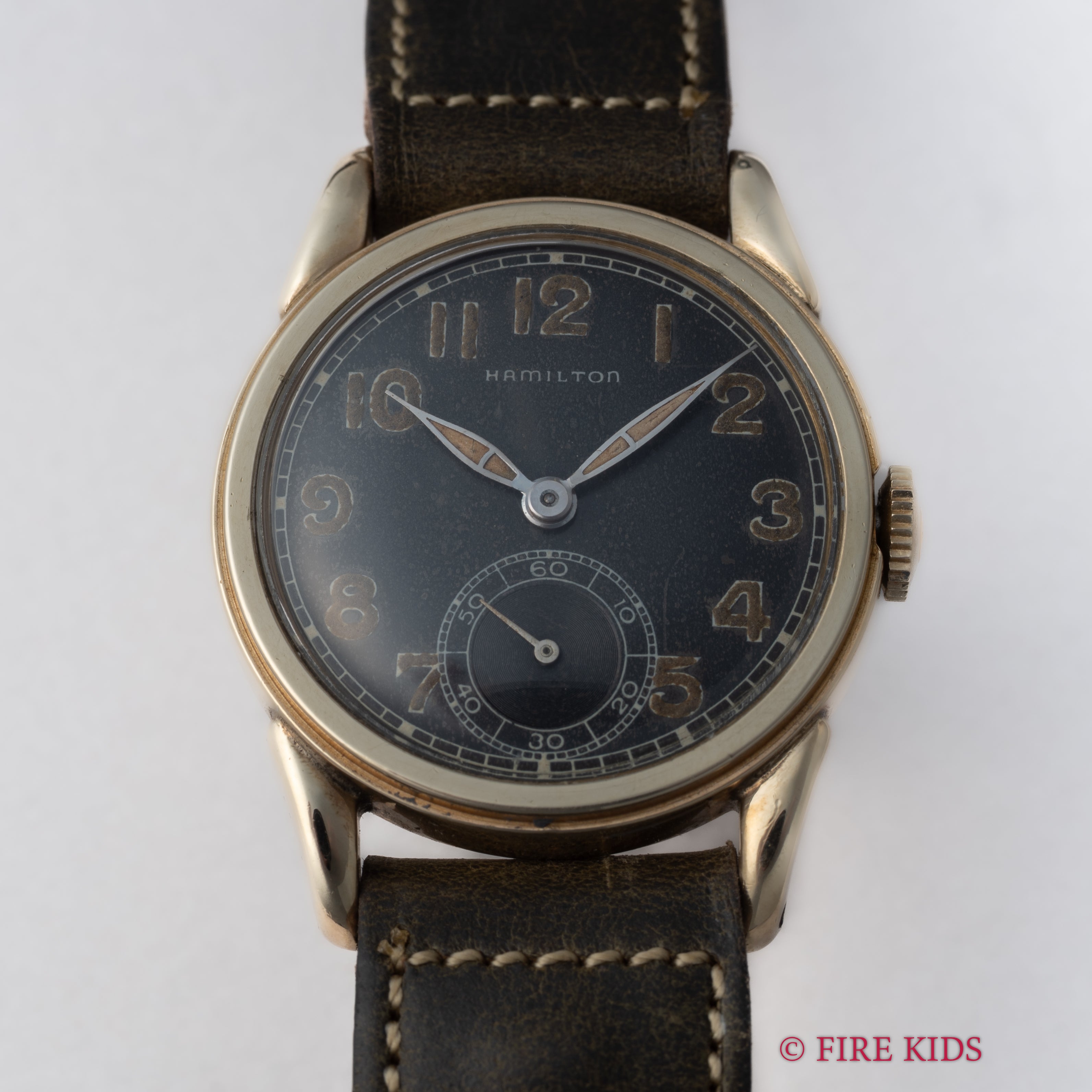 ハミルトン アラビア スモールセコンド 手巻き 1931年製 10KGF