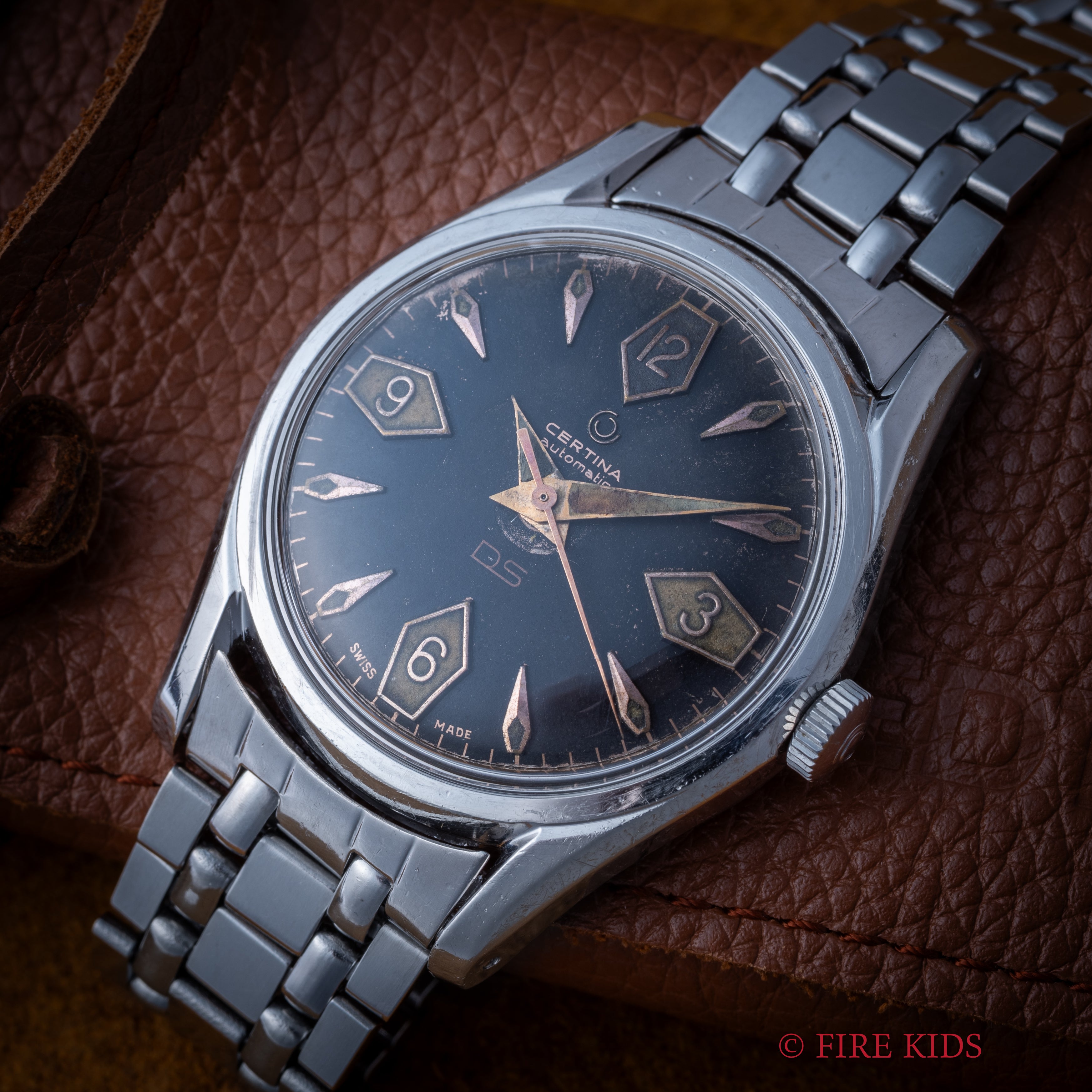 サーチナ DS ダイバー 200m防水 1960年代製 自動巻き 純正ゲイフレアーブレス付き