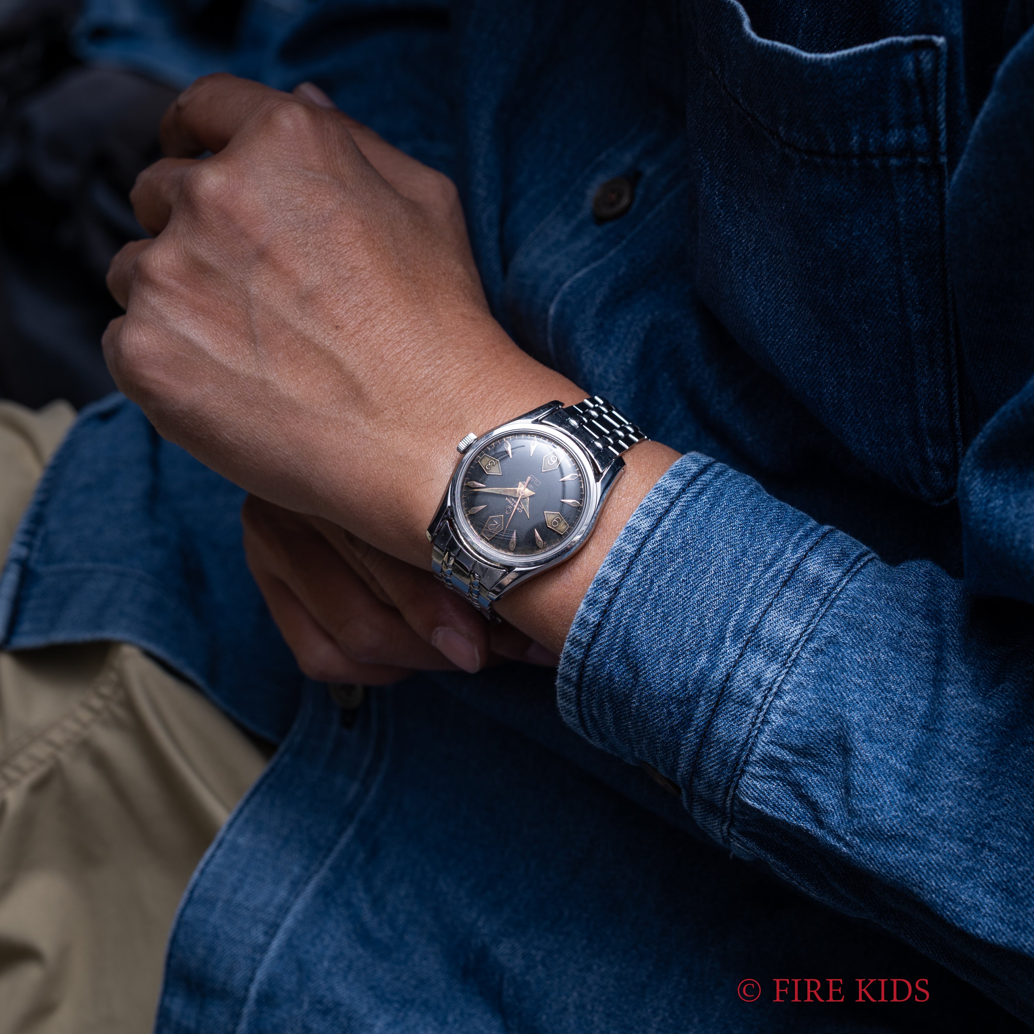 サーチナ DS ダイバー 200m防水 1960年代製 自動巻き 純正ゲイフレアーブレス付き