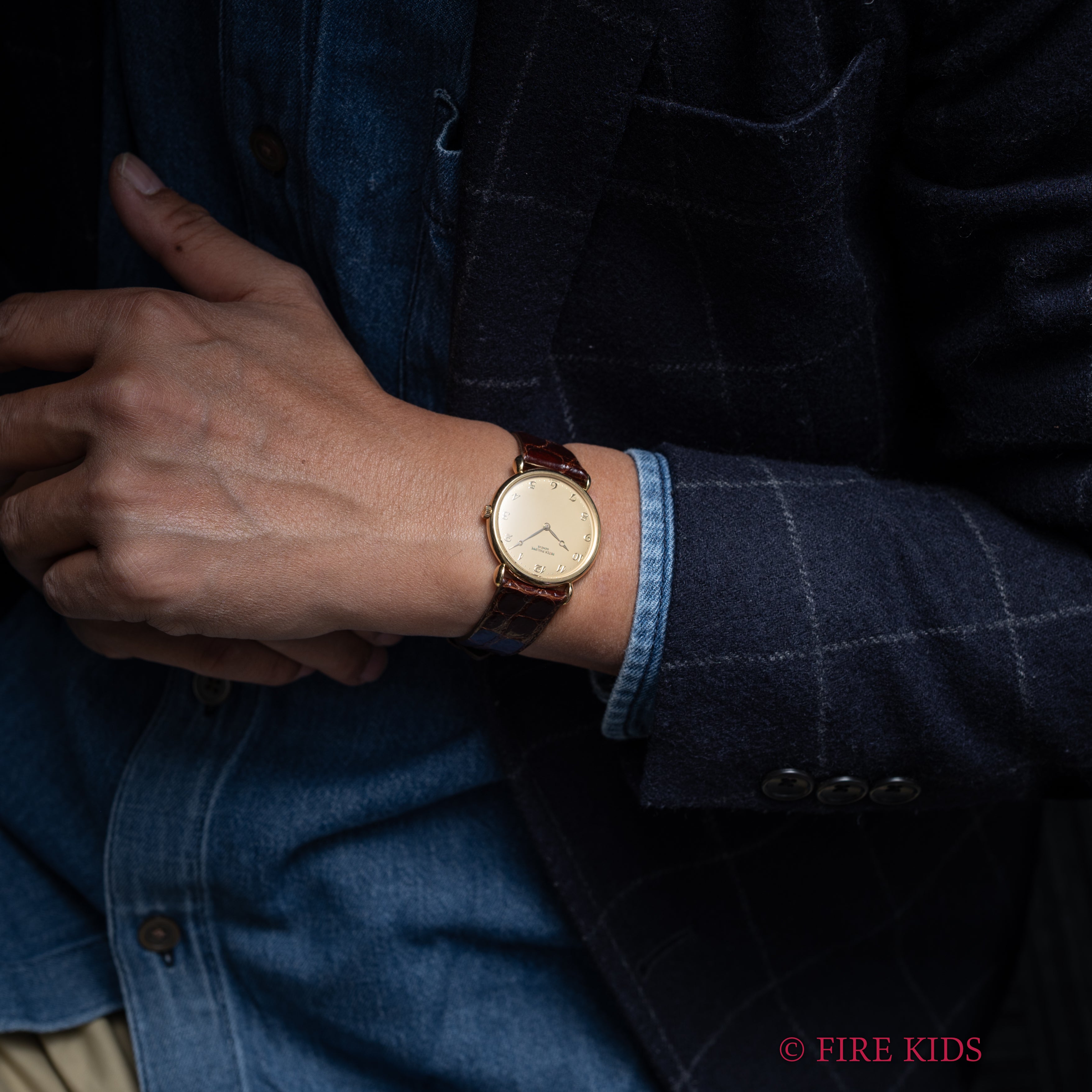 パテックフィリップ Ref.3820 カラトラバ 1990年代製 Cal.177 手巻き 18金イエローゴールド ブレゲ針ブレゲ数字