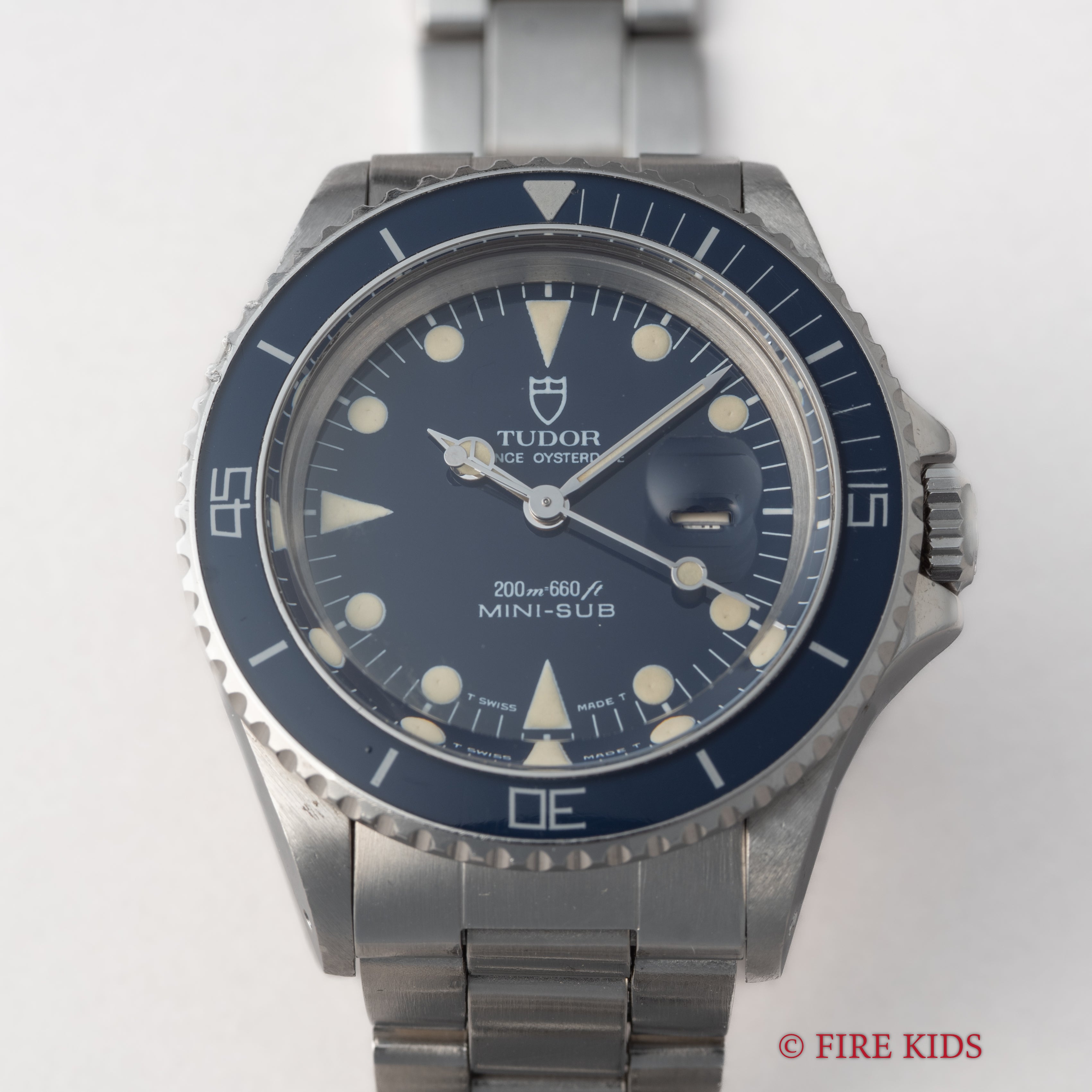 チューダー ミニサブ 1989年製 Ref.73090 ブルーダイヤルベゼル 王冠リューズ 3連オイスターブレス