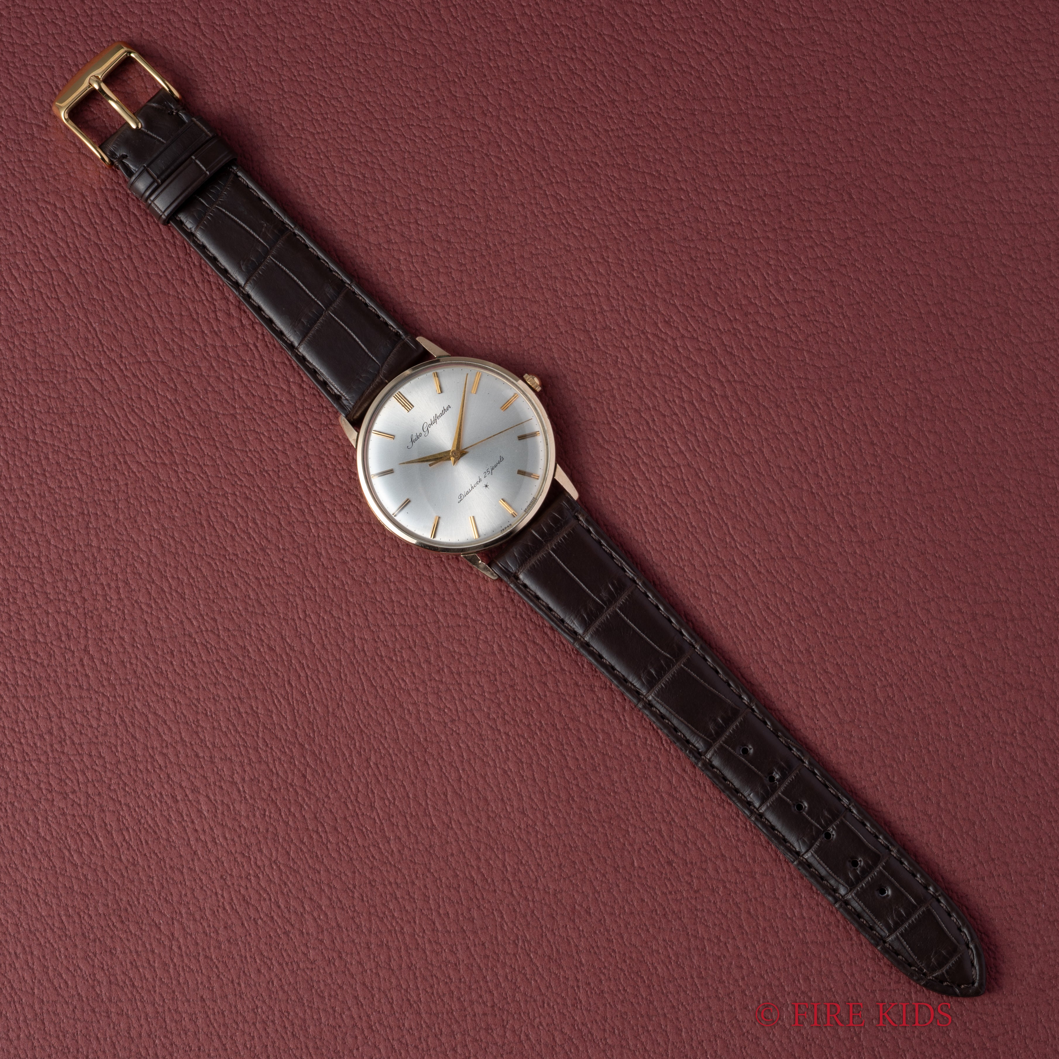 セイコー 1964年製 ゴールドフェザー 薄型手巻き Ref.15002 14金張りケース