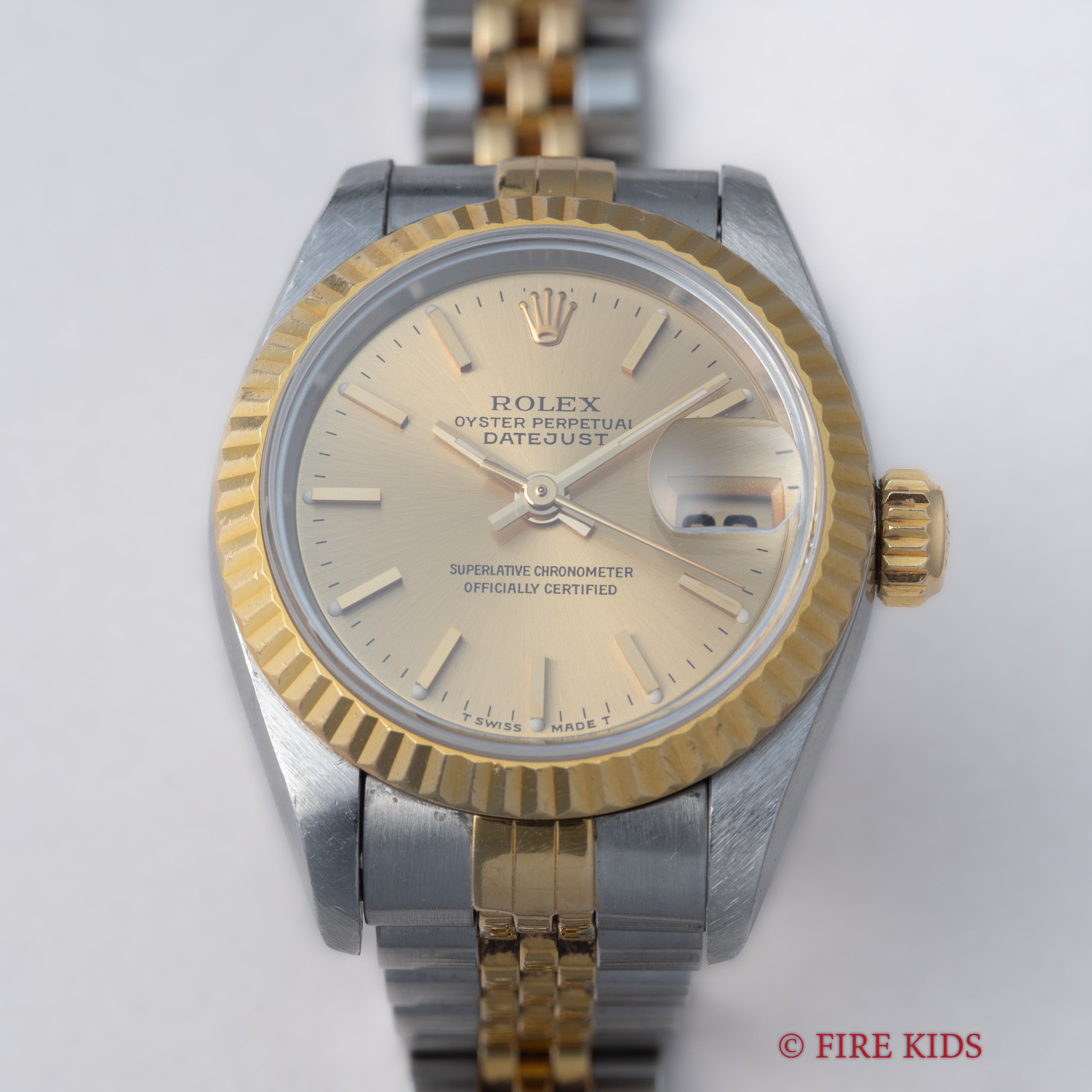 ロレックス デイトジャスト 自動巻き 1993年製 レディース コンビ Ref.69173 シャンパンダイヤル