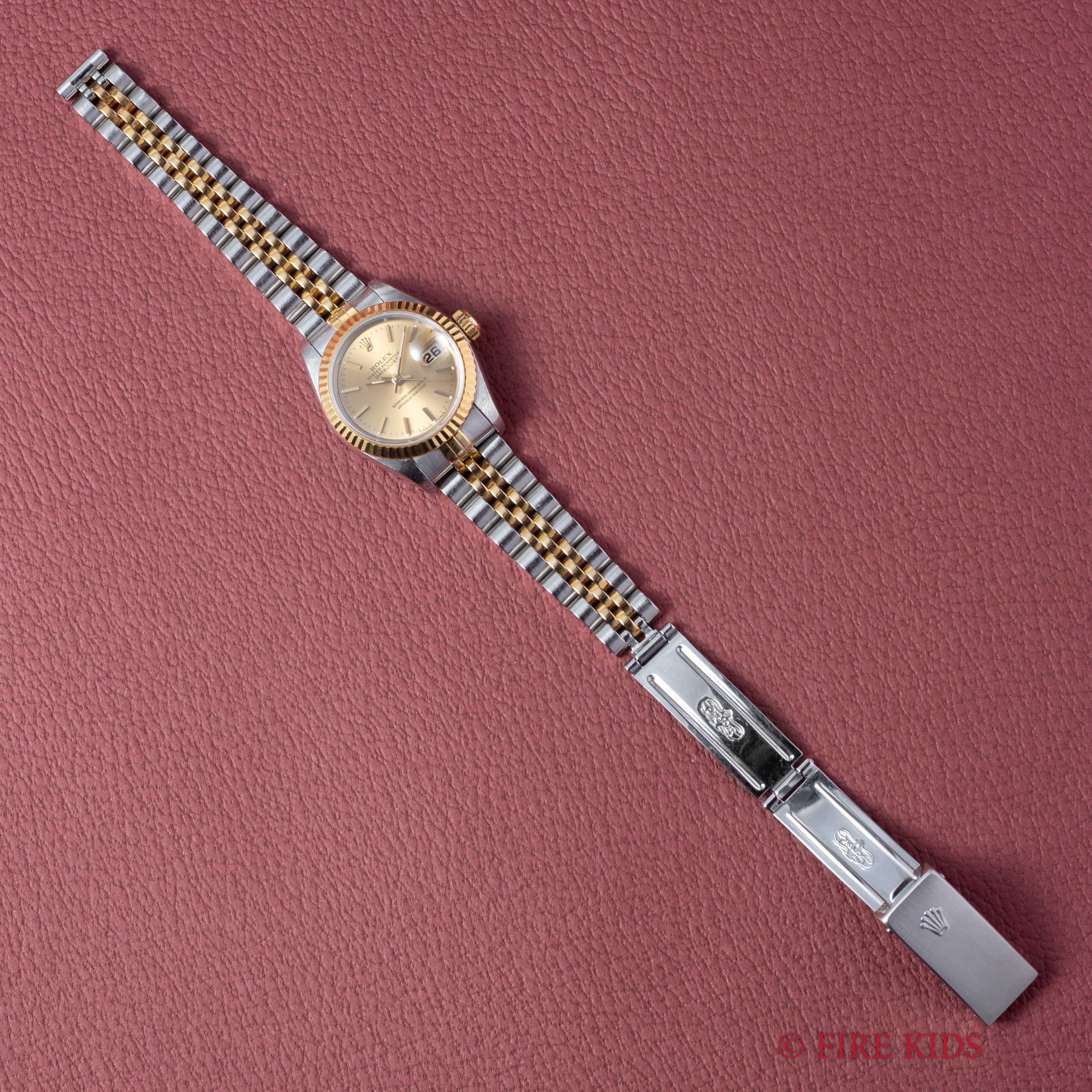 ロレックス デイトジャスト 自動巻き 1993年製 レディース コンビ Ref.69173 シャンパンダイヤル