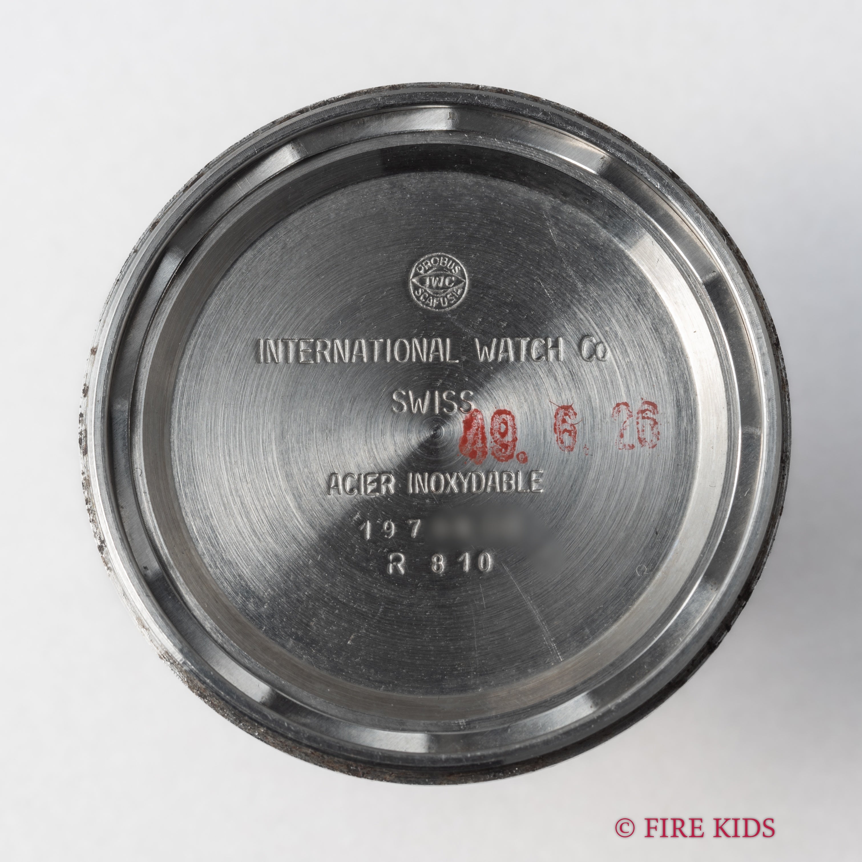 IWC 1970年製(昭和45年製) グレー文字盤ラウンドケース R810 手巻 Cal.89 純正ゲイフレアー社製ステンレスブレス