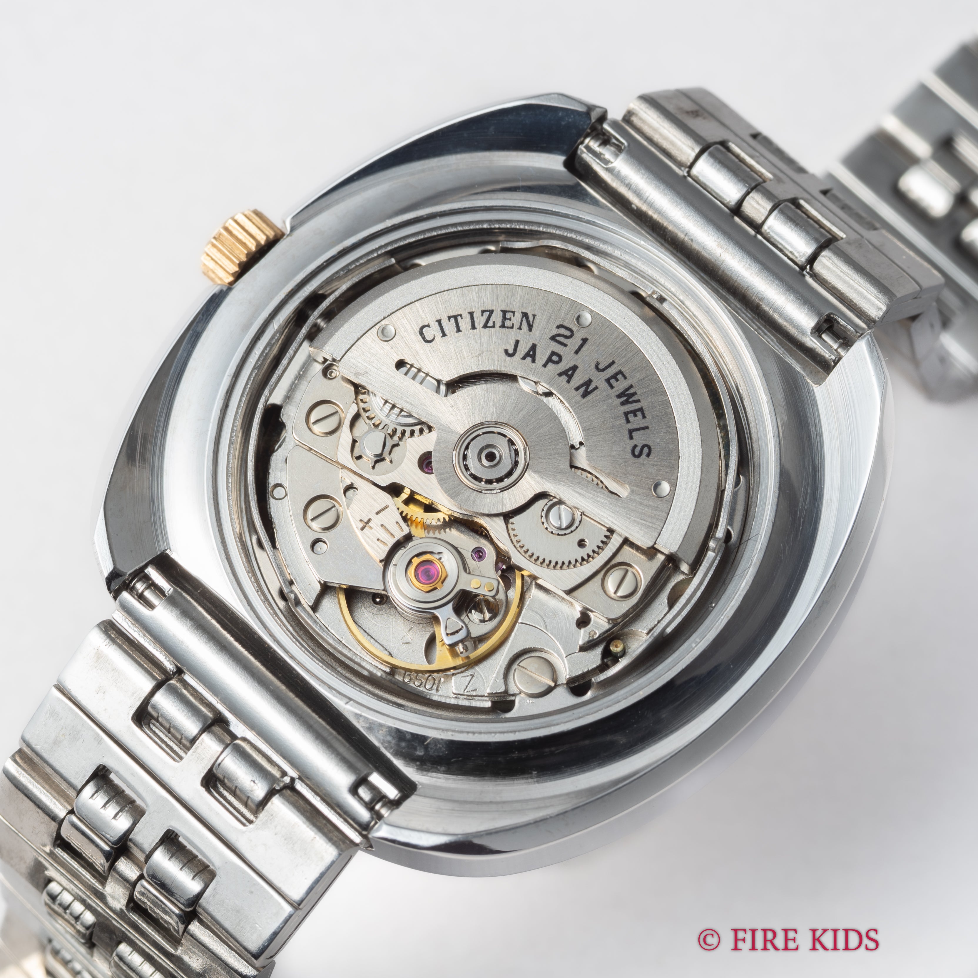 シチズン 1973年製 グリーングラデーション Ref.4-651961Y 未使用美品 カットガラス 自動巻 純正ブレス