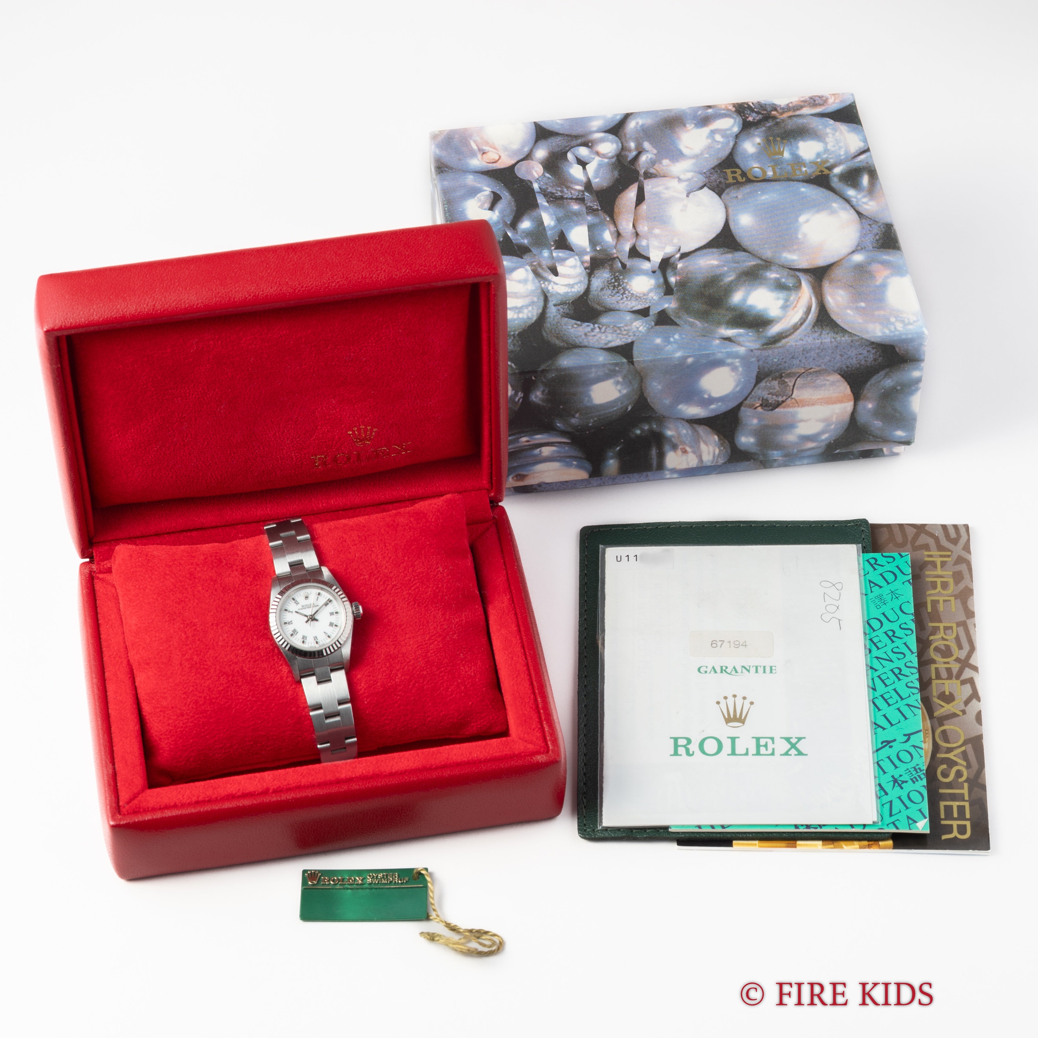 ロレックス Ref.67194 1997年製 ホワイトローマンダイヤル 箱、ギャラ、タグ、冊子付