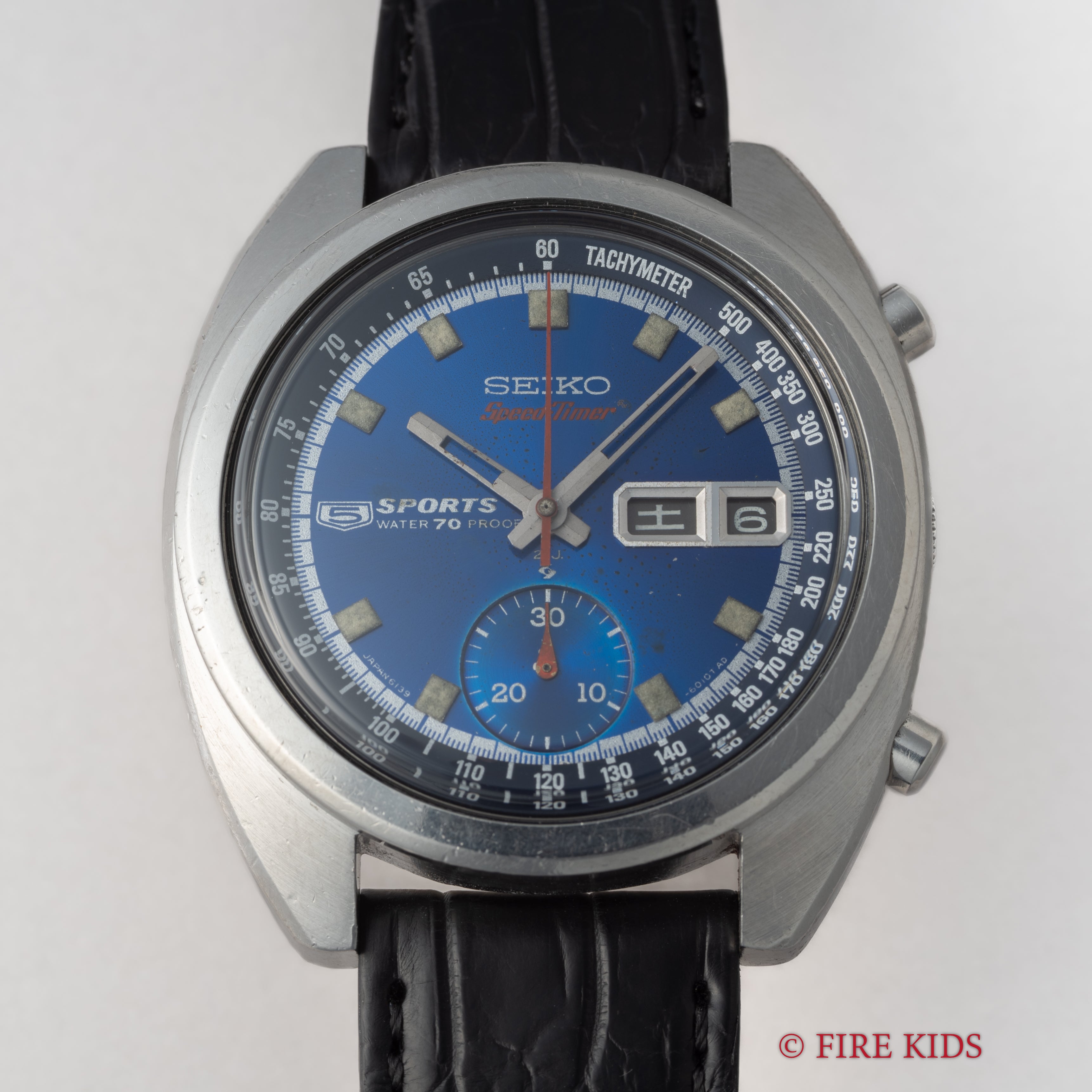 セイコー スピードタイマー デイデイト ブルー 1969年製 ブルース・リー 自動巻きクロノグラフ