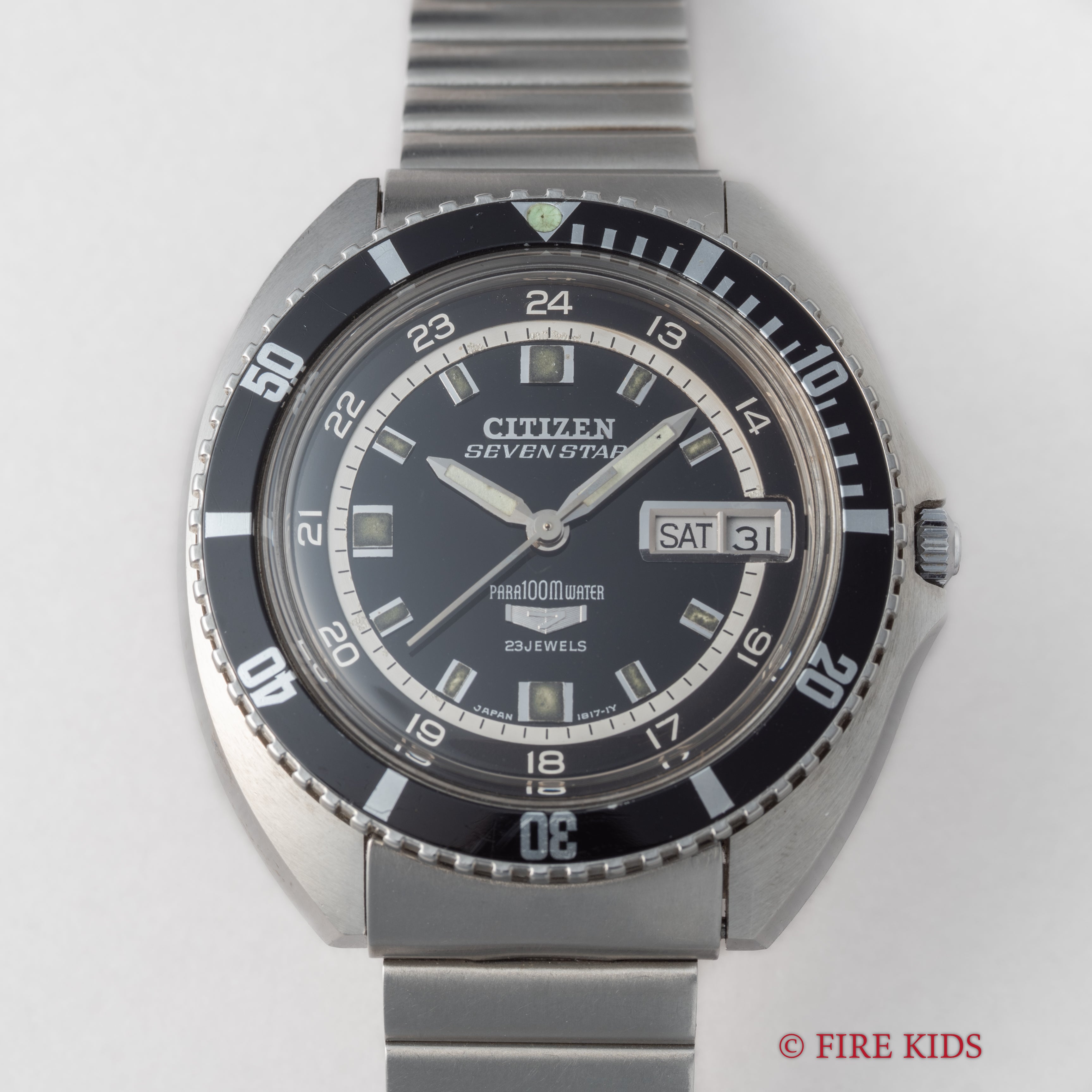 シチズン セブンスター100mダイバー ブラックダイヤル 1969年製 純正ステンレスブレス