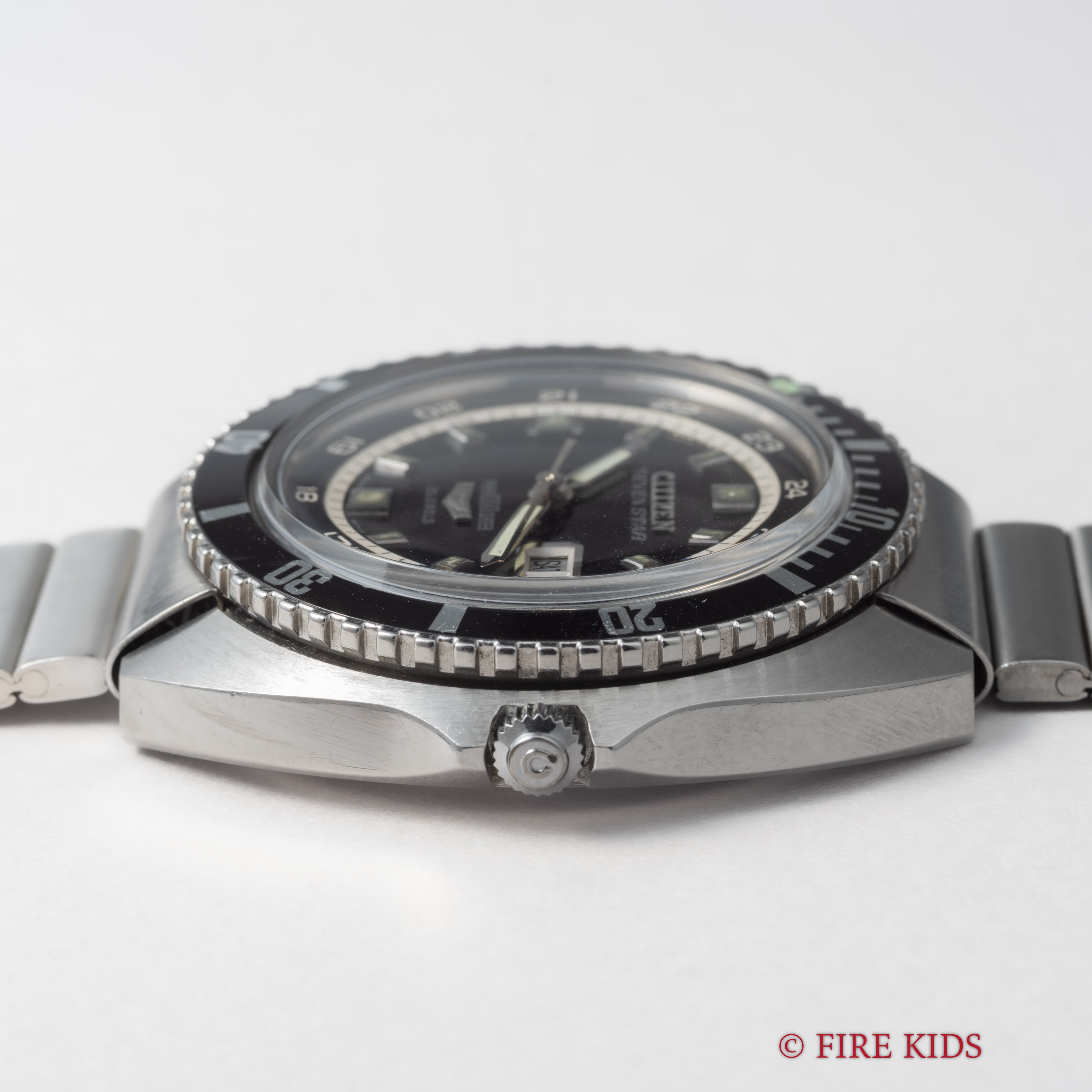 シチズン セブンスター100mダイバー ブラックダイヤル 1969年製 純正ステンレスブレス