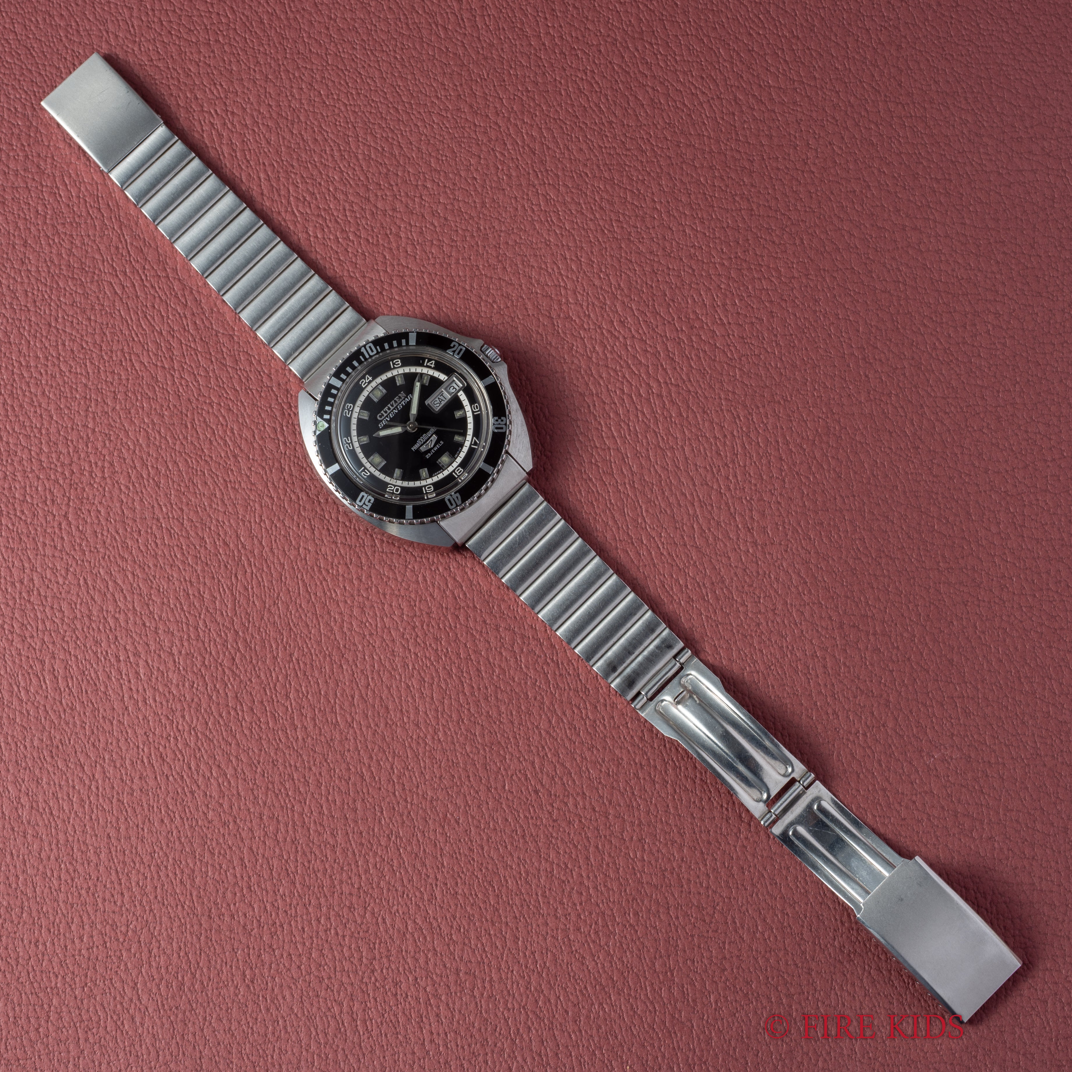 シチズン セブンスター100mダイバー ブラックダイヤル 1969年製 純正ステンレスブレス