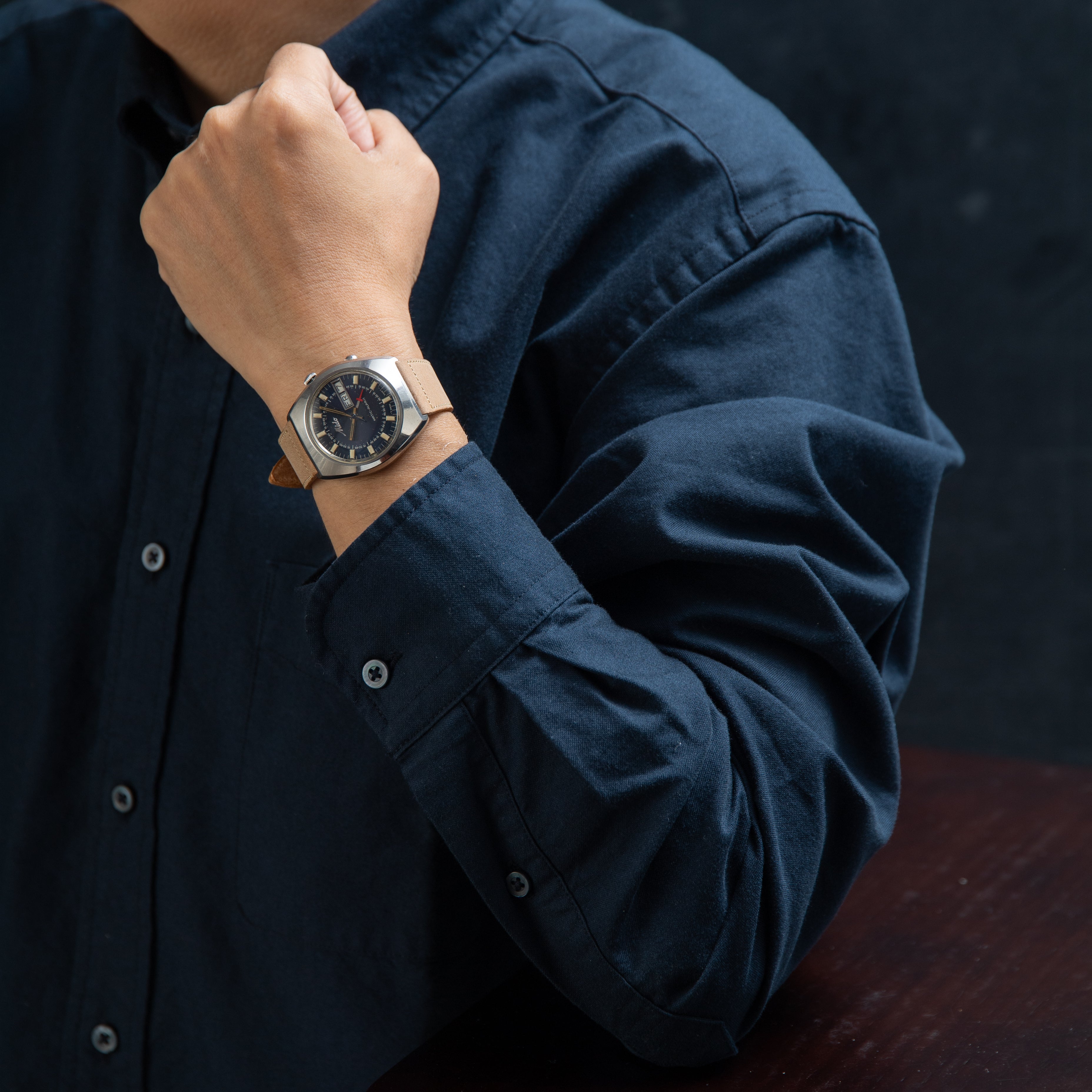 ミドー アラーム オートマチック ブルーダイヤル 1960年代製