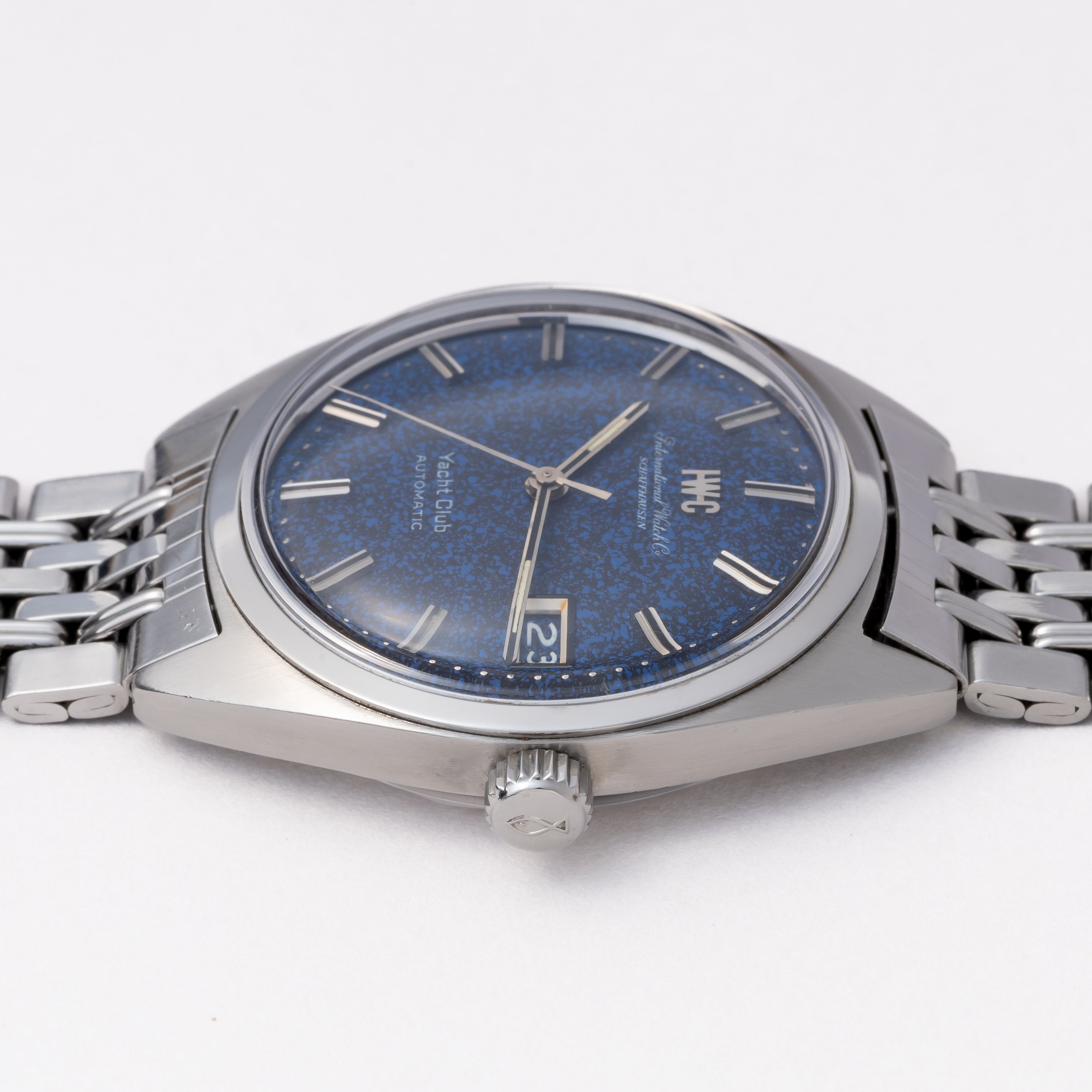 IWC ヨットクラブ 1970年製/昭和45年製 ブルーマーブル 箱、ギャラ付き