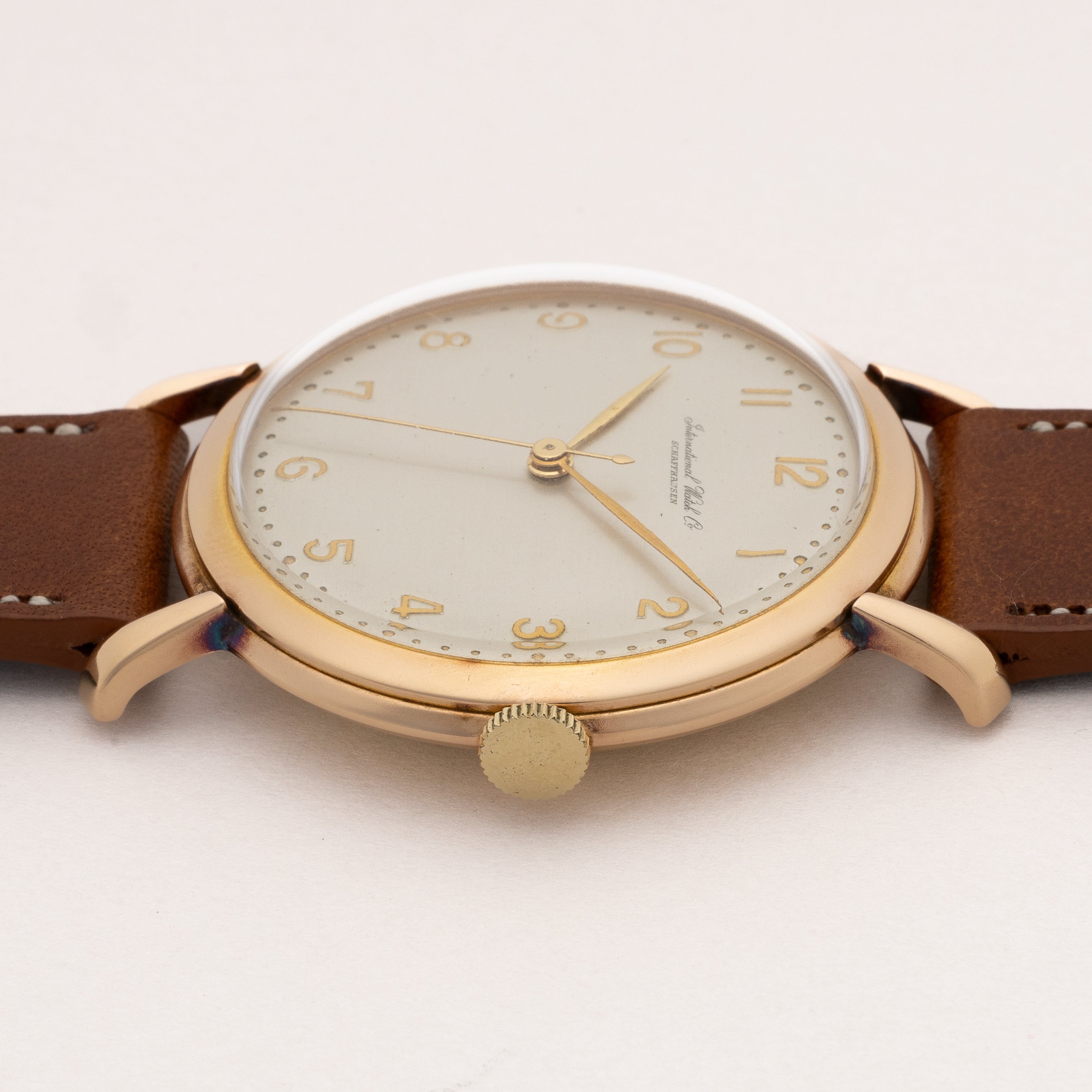 IWC18金無垢 Cal.89 全アラビアダイヤル 1950年製