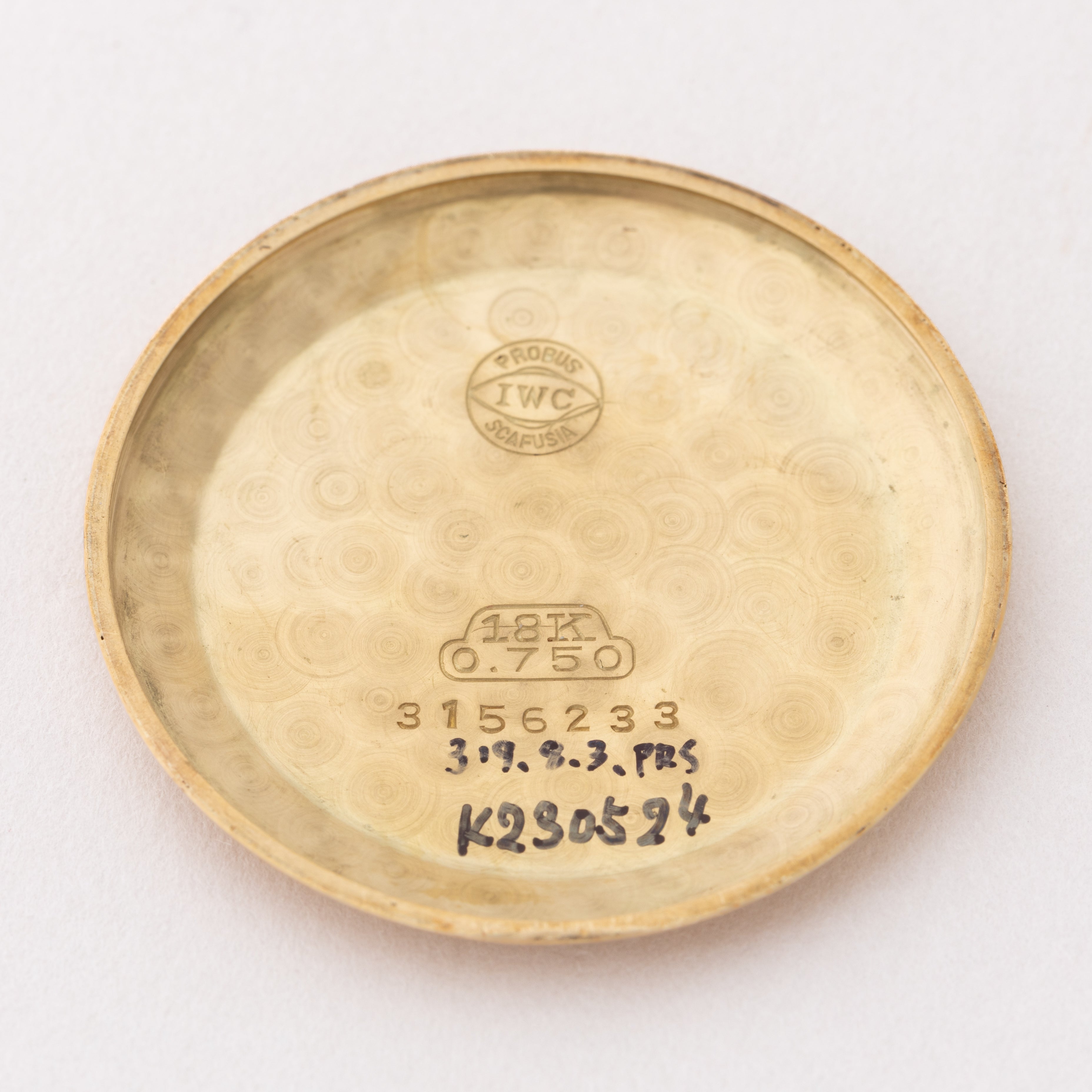 IWC 18金無垢ケース Cal.89 1957年製 手巻き