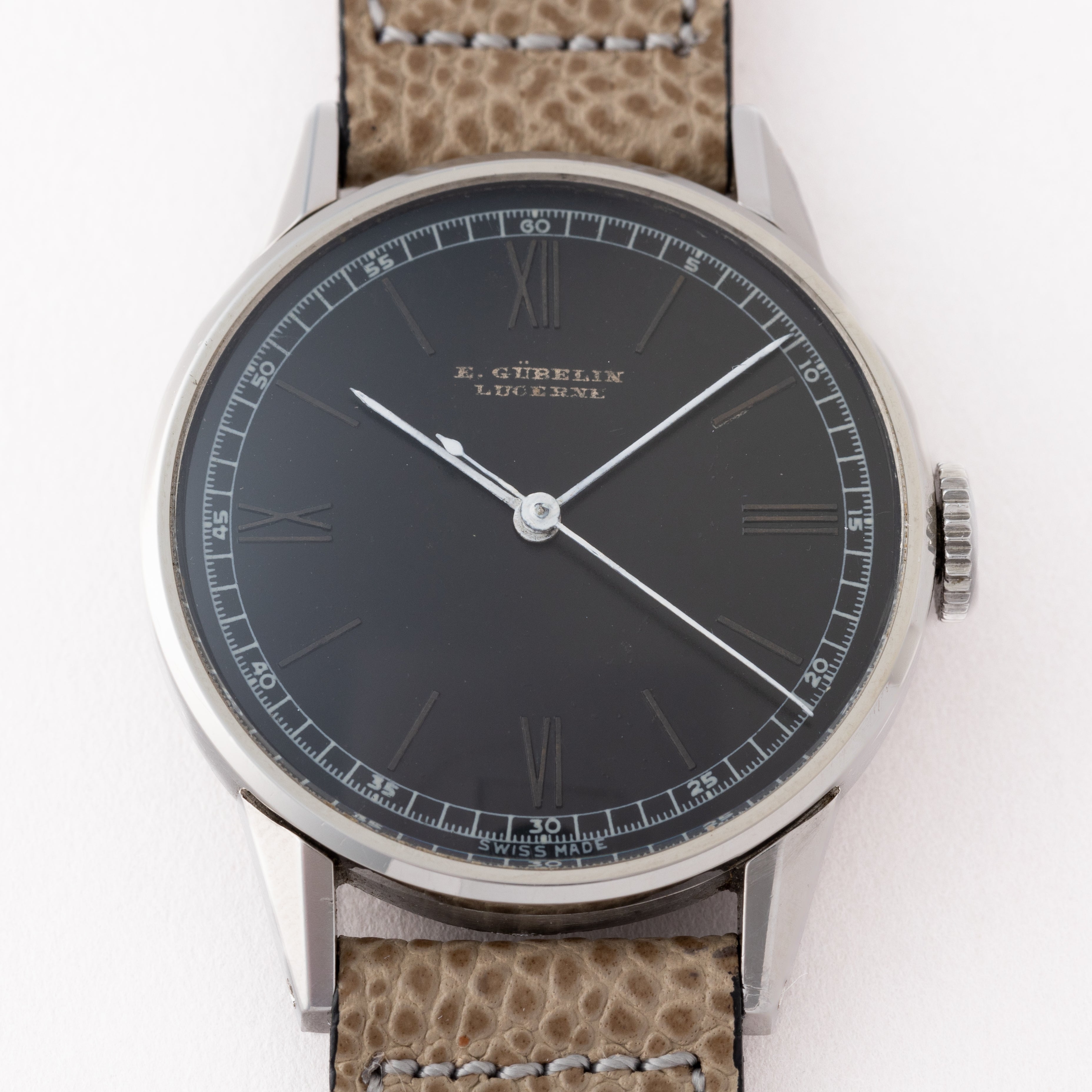 ギュブラン ラウンド 1940年代 手巻き ブラックダイヤル