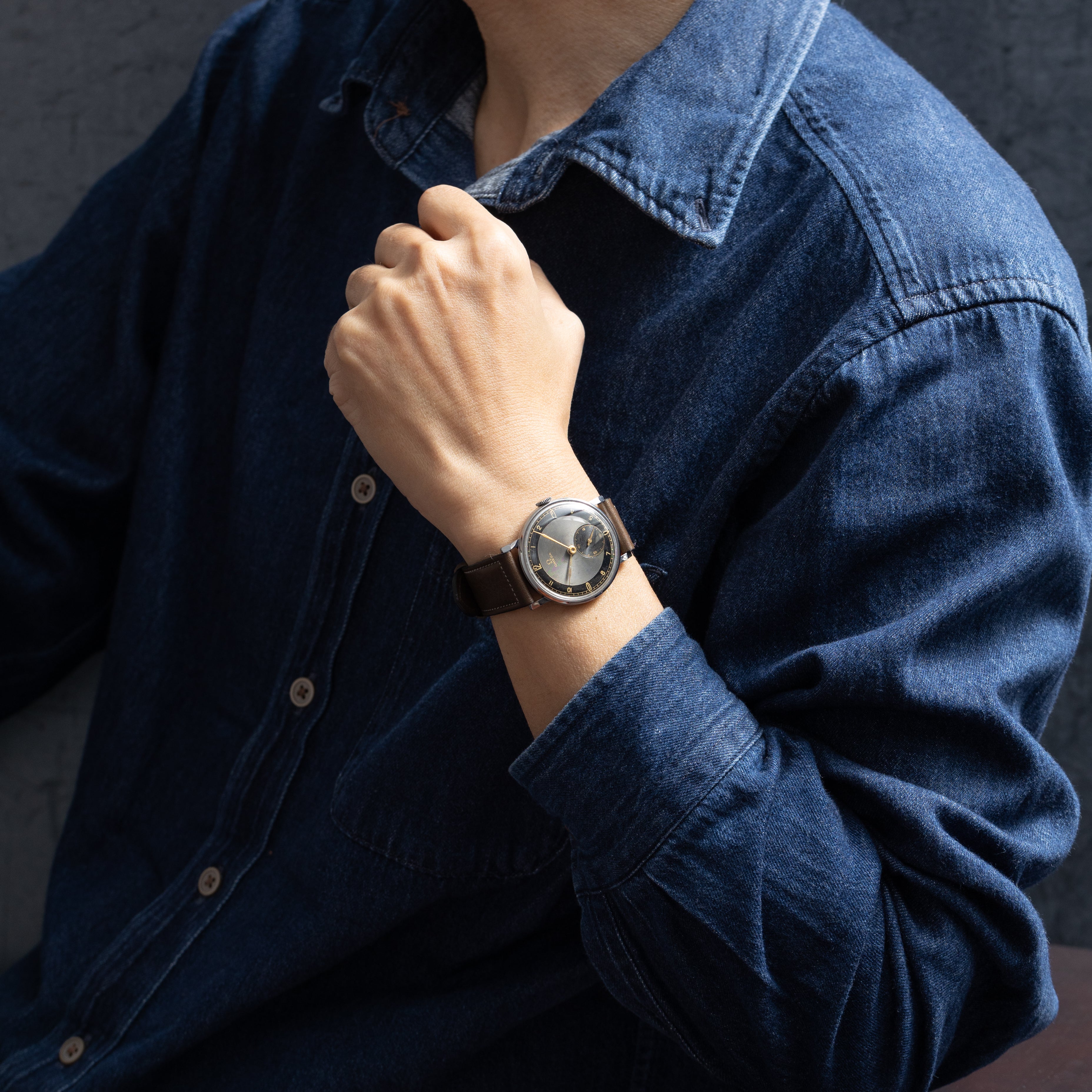 オメガ 30mmキャリバー 1939年製 ラージケース Cal.30 手巻き オリジナルツートンダイヤル