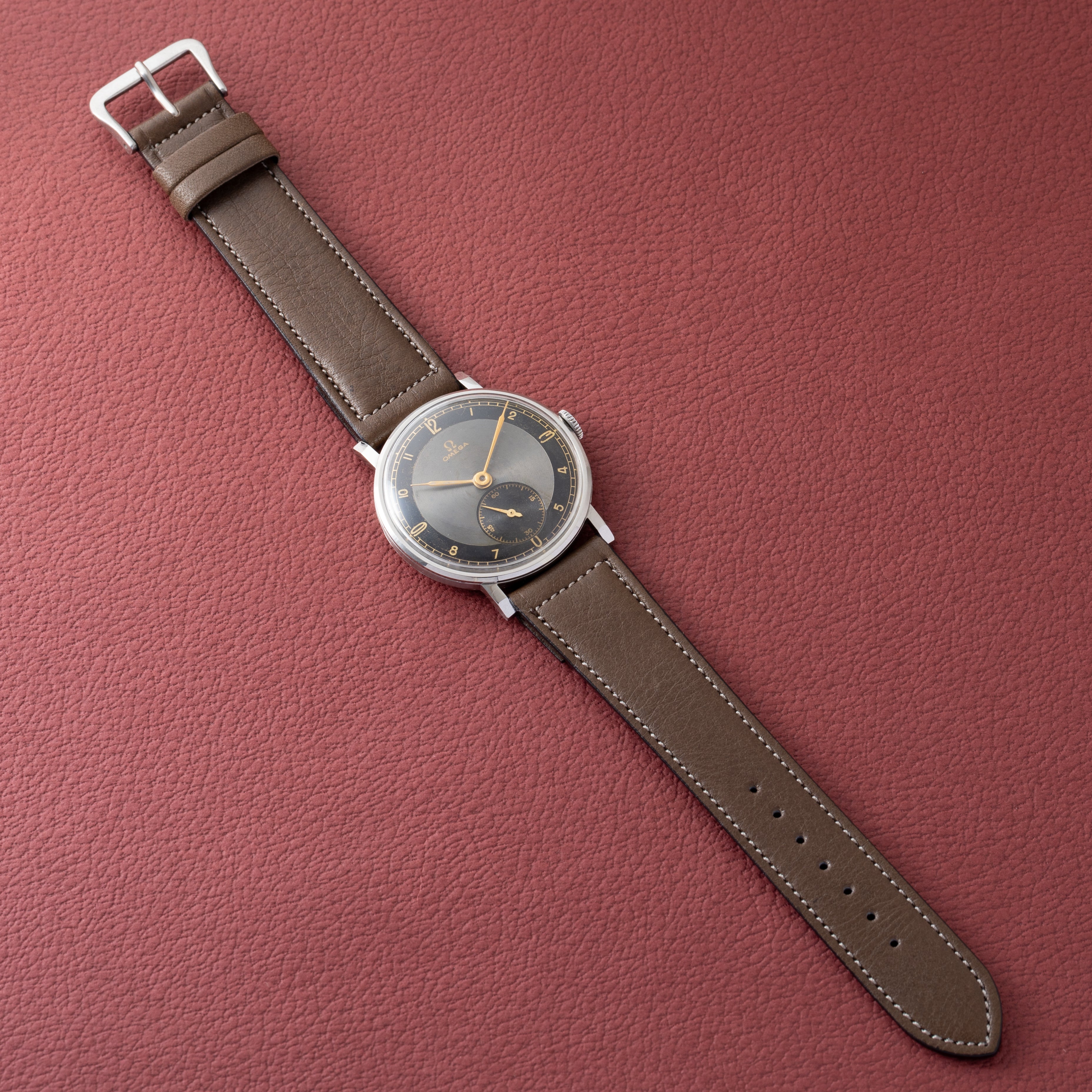 オメガ 30mmキャリバー 1939年製 ラージケース Cal.30 手巻き オリジナルツートンダイヤル