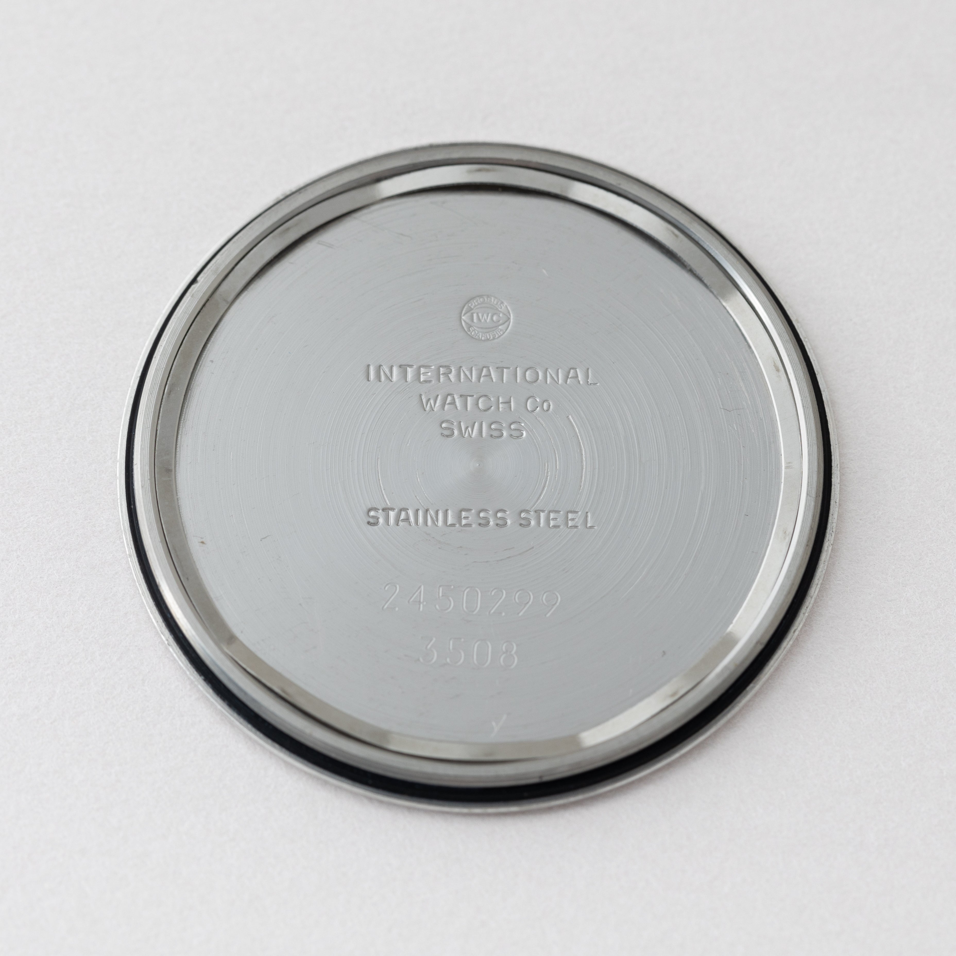 IWC インヂュニア Ref.3508 グレーダイヤル 1990年代 Cal.37590 修理保証書、ギャラ付き