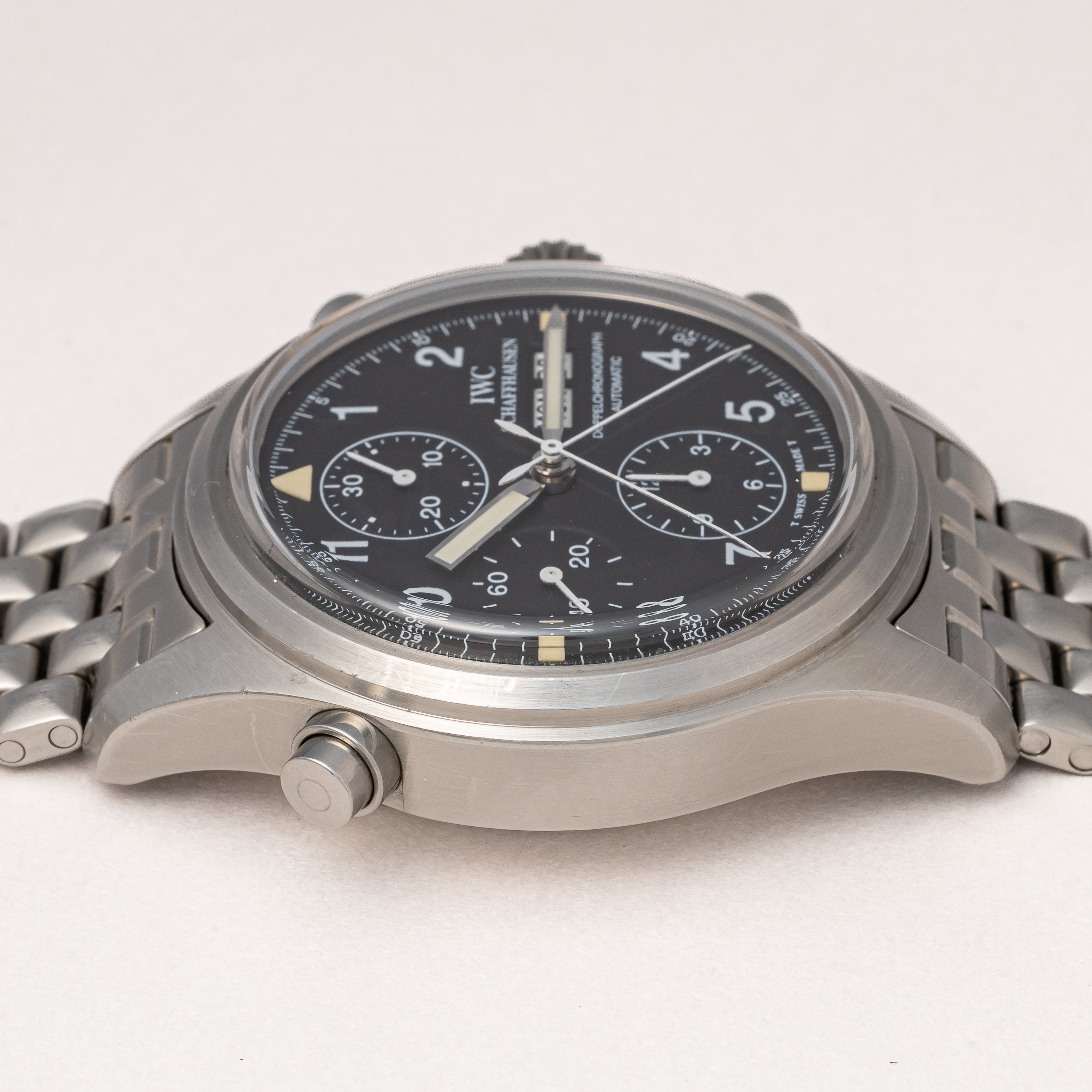 IWC ドッペルクロノグラフ 1993年製 スプリットセコンドクロノグラフ Ref.3711-003 ギャラ付き 純正ブレス