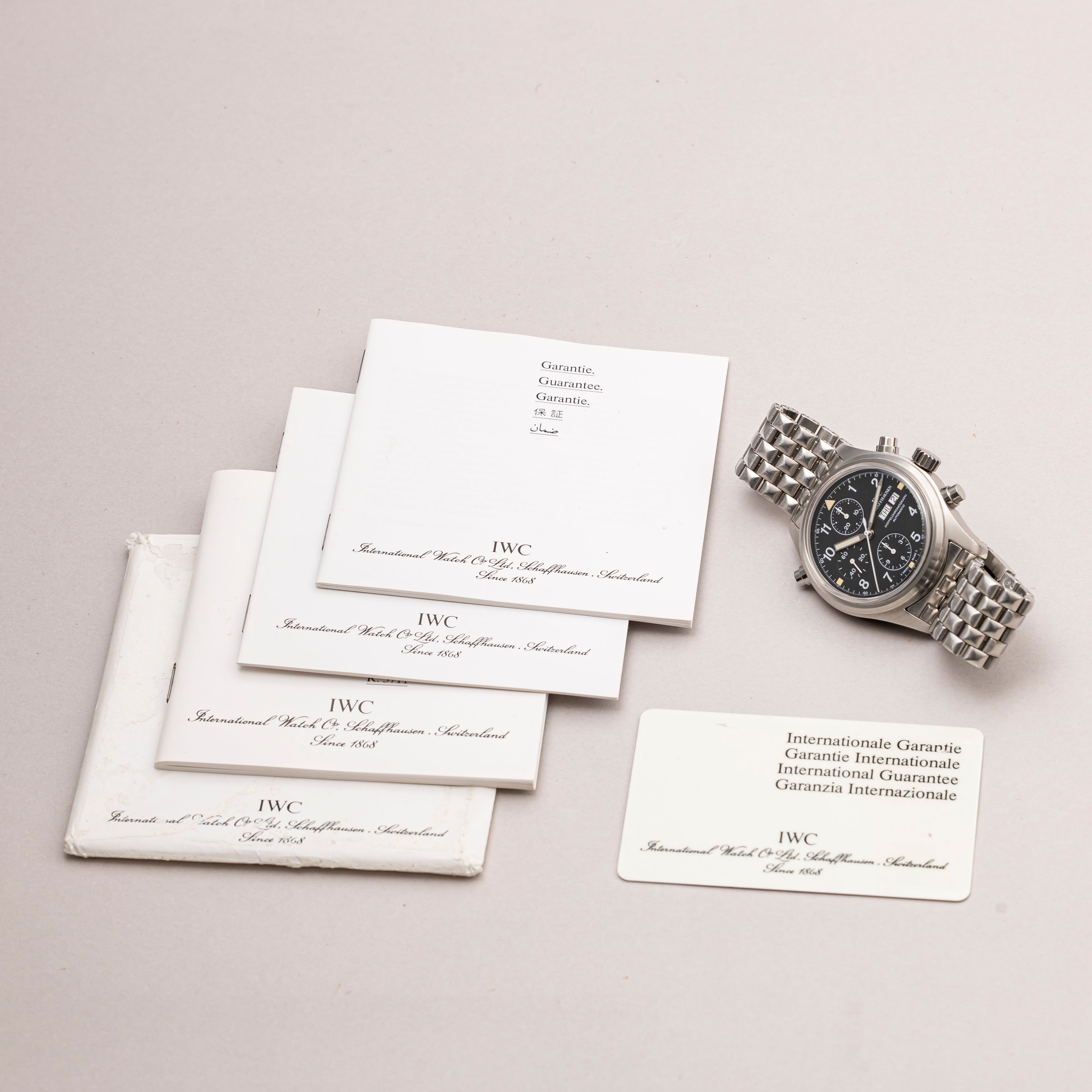 IWC ドッペルクロノグラフ 1993年製 スプリットセコンドクロノグラフ Ref.3711-003 ギャラ付き 純正ブレス