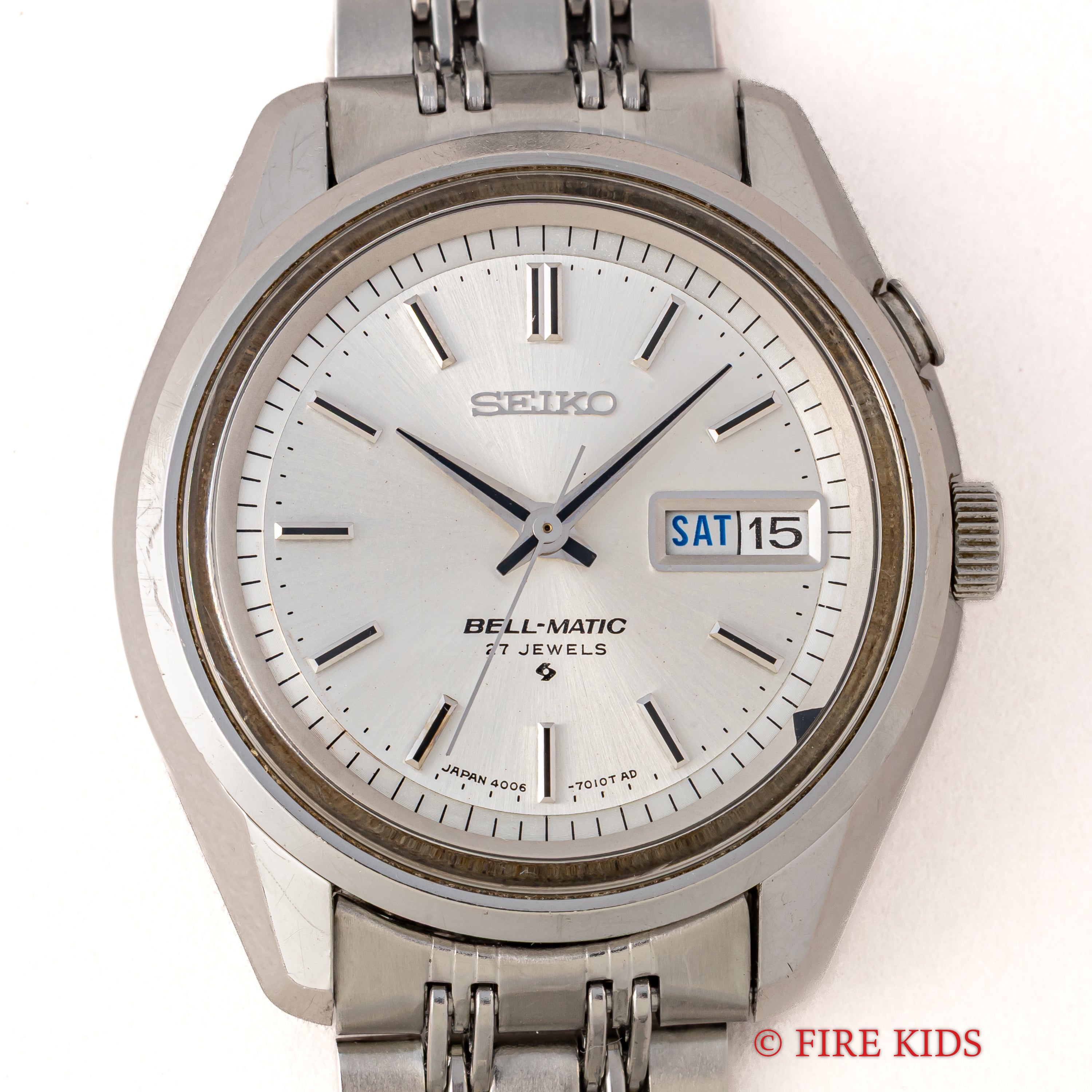 セイコー ベルマチック 1972年製 ステンレス 自動巻アラームウオッチ Ref.4006-7012 純正ブレス