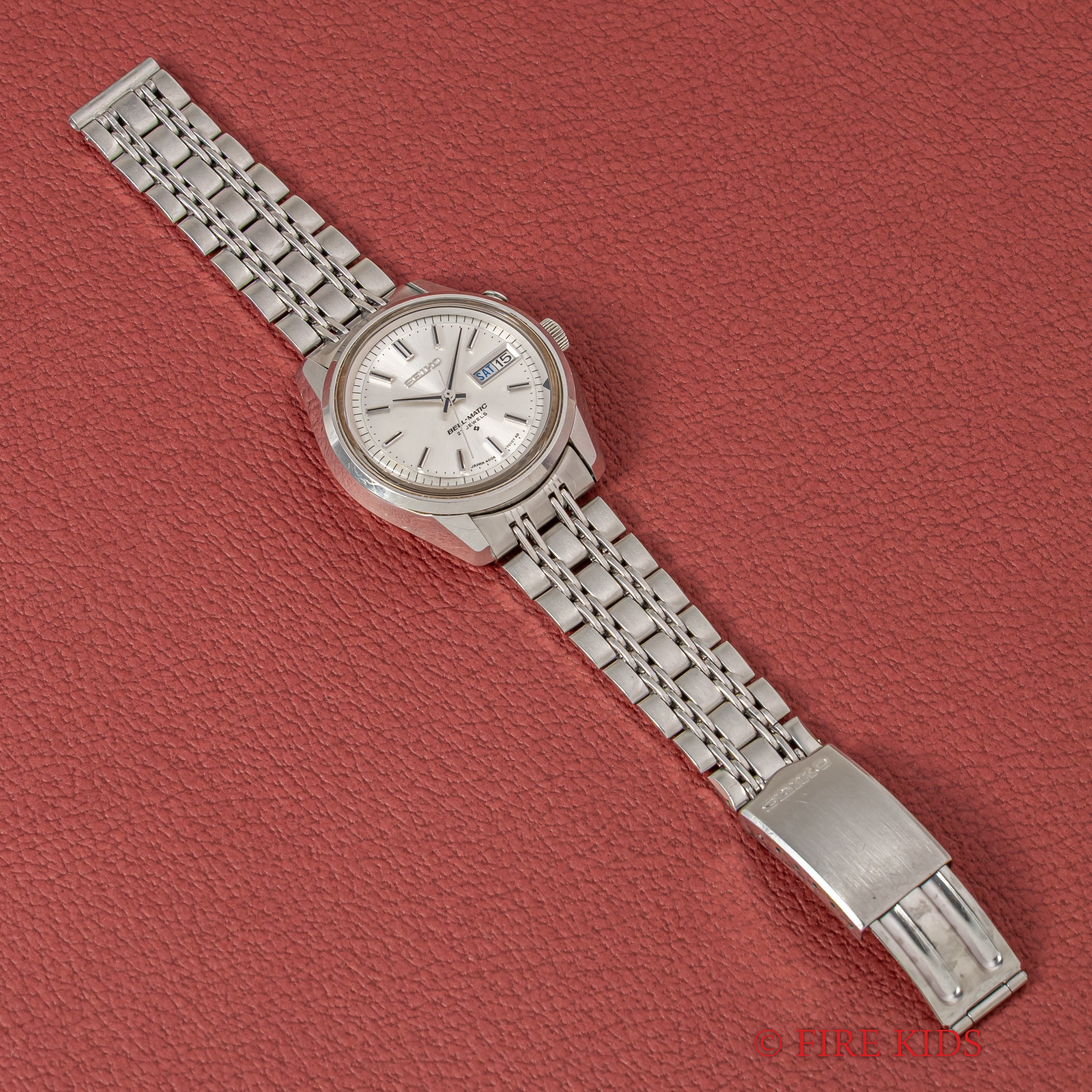 セイコー ベルマチック 1972年製 ステンレス 自動巻アラームウオッチ Ref.4006-7012 純正ブレス