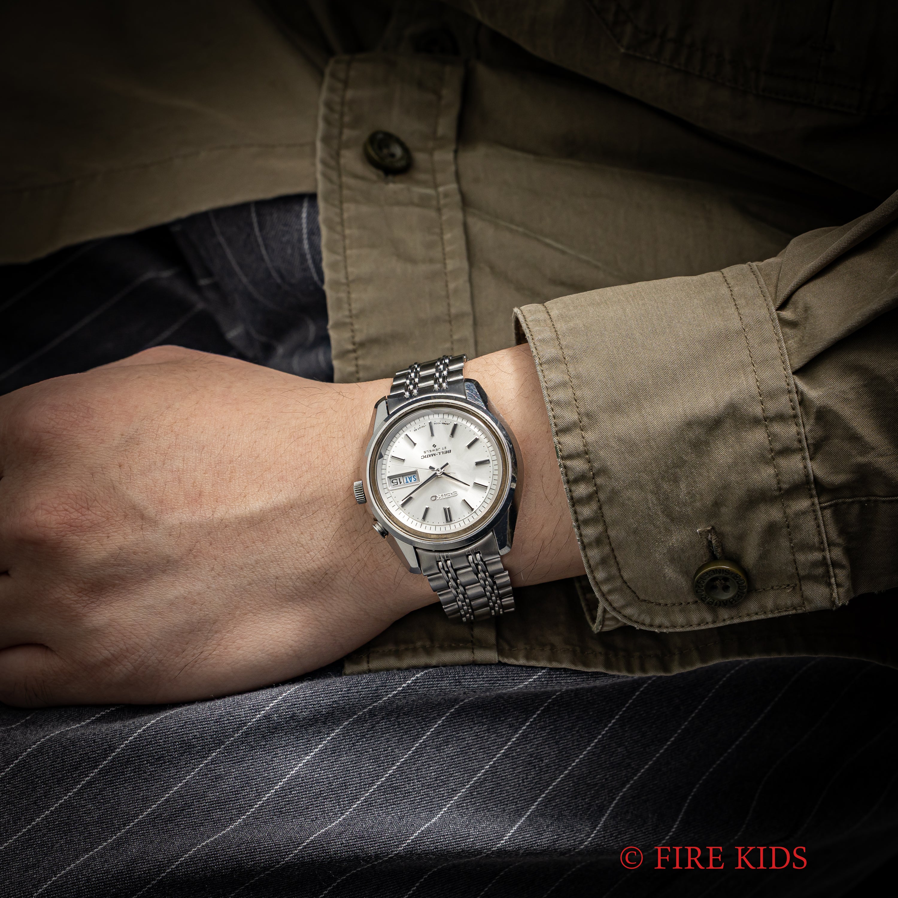 セイコー ベルマチック 1972年製 ステンレス 自動巻アラームウオッチ Ref.4006-7012 純正ブレス