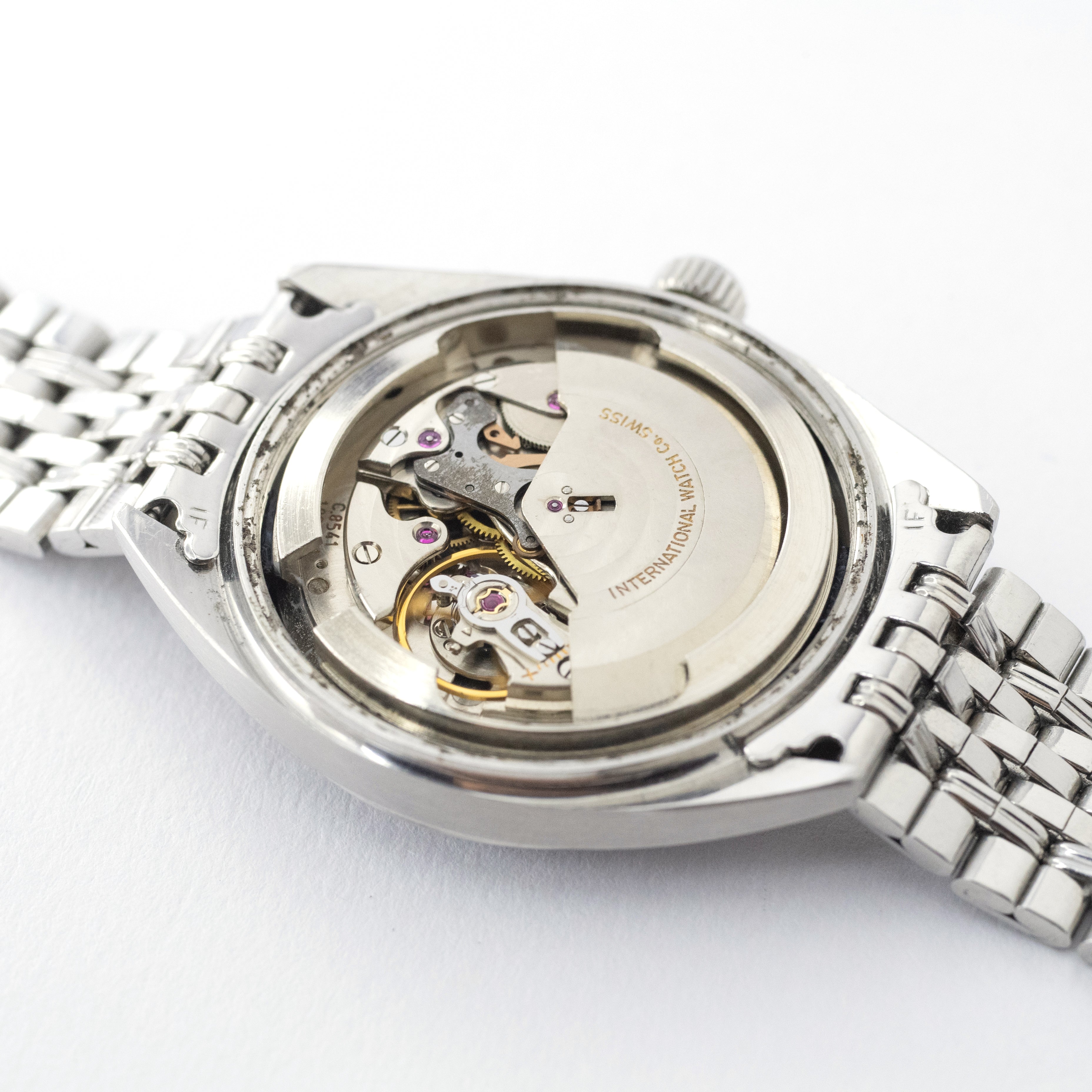 IWCヨットクラブ ブルーマーブル 1969年製 純正ステンレスブレス