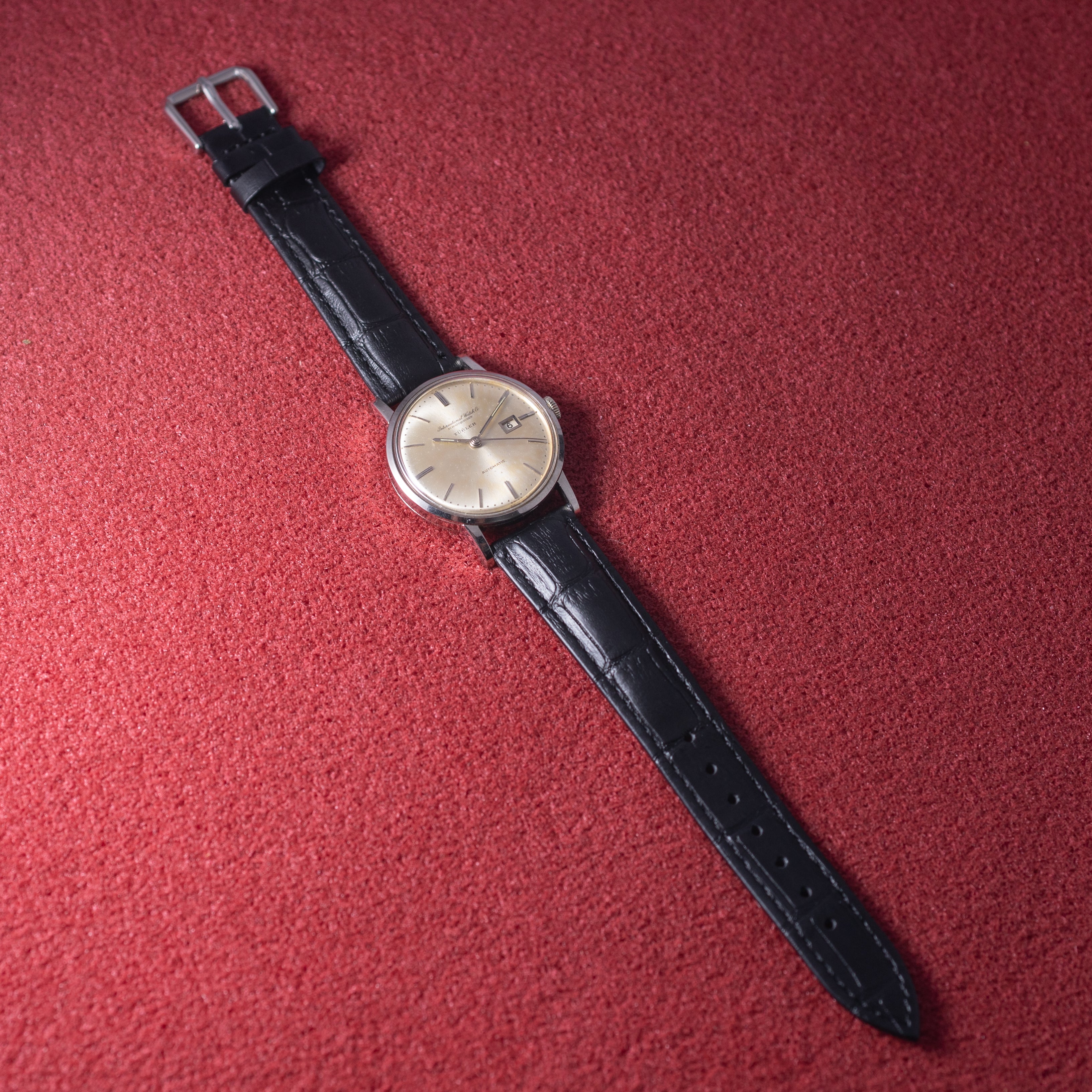 IWC 1963年製 18KWG チューラーWネーム 寄り目デイト オートマチック