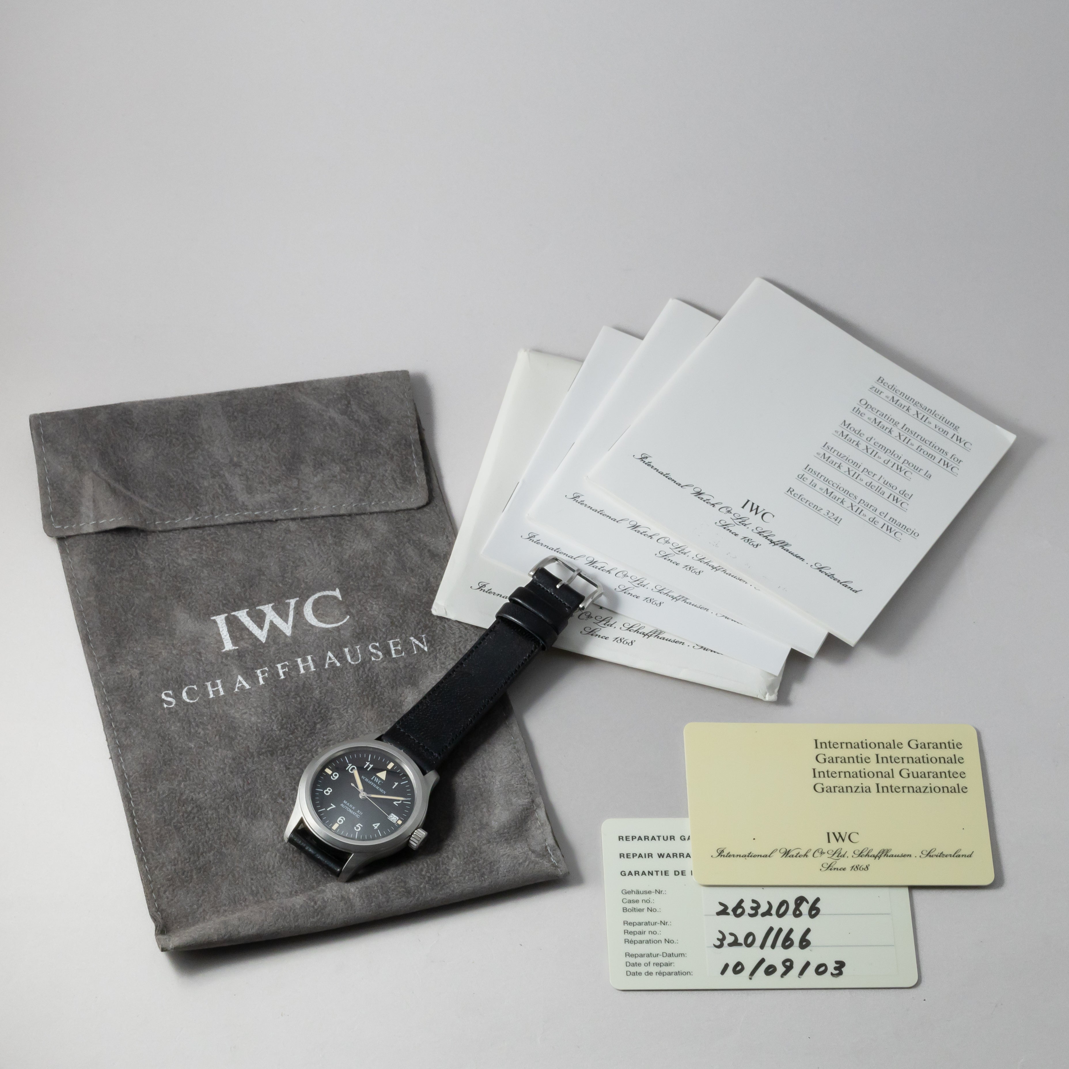 IWC マーク12 1996年製 Cal.884/2 Ref.3241 ギャラ 純正尾錠付き