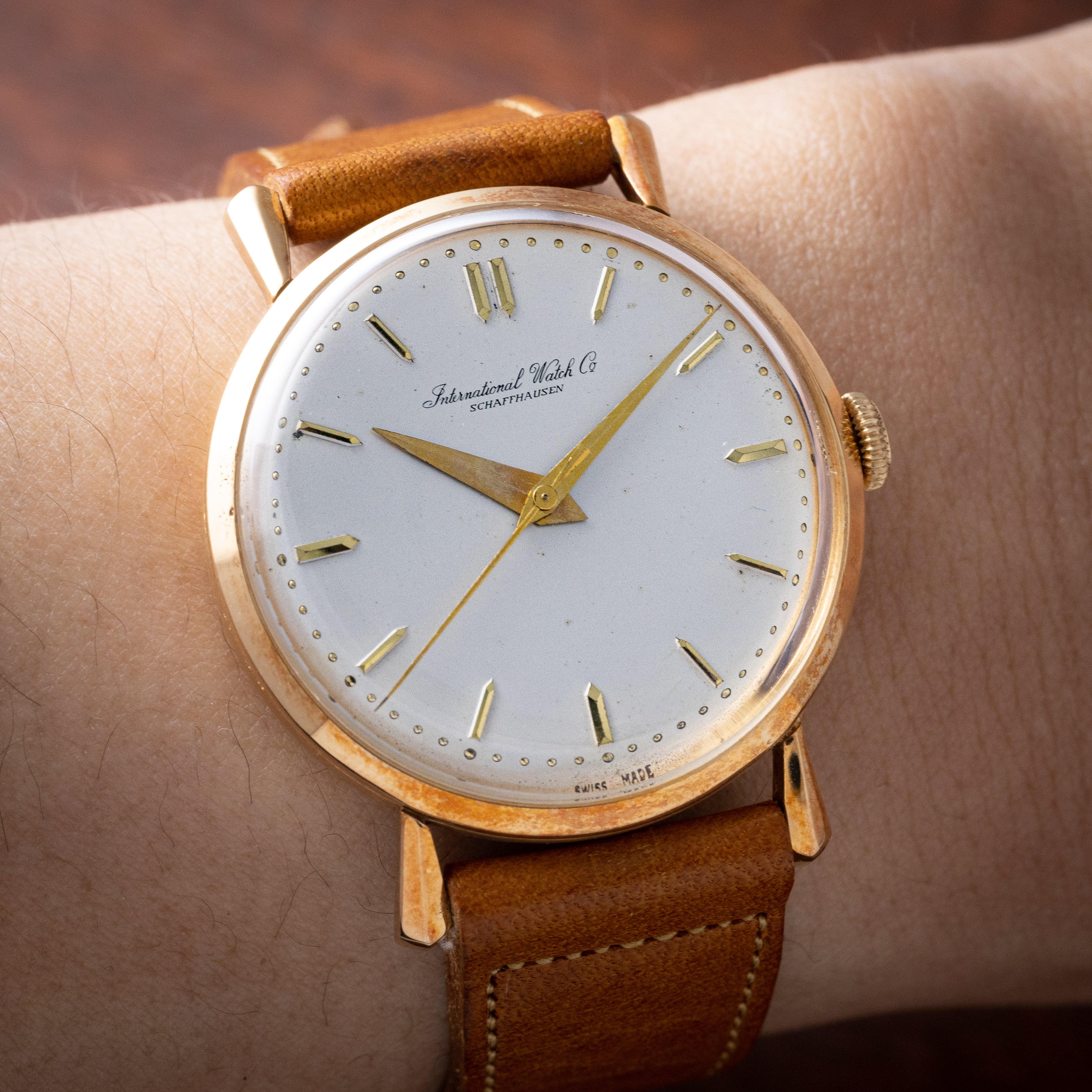 IWC 18金無垢ケース Cal.89 1957年製 手巻き