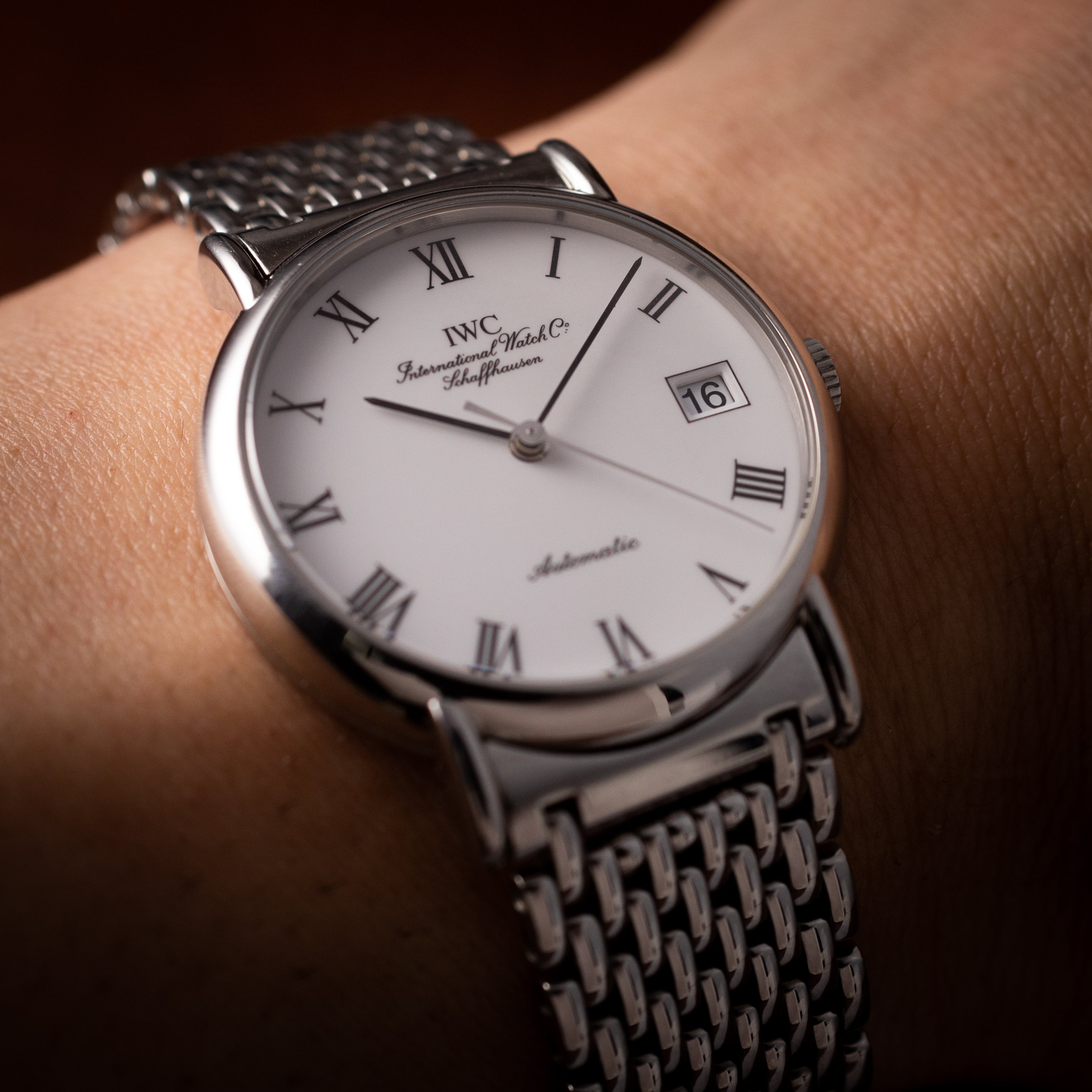 IWC ポートフィノ ホワイトローマン 純正ブレス 2001年製